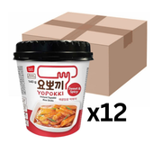 YOPOKKI Reiskuchen Tteokbokki Topokki Sweet & Spicy Cup 140g (12er-Pack)