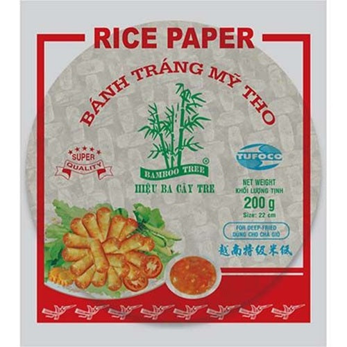 Bamboo Tree Reispapier Frühlingsrolle Rund 22cm 200g (12er-Pack)