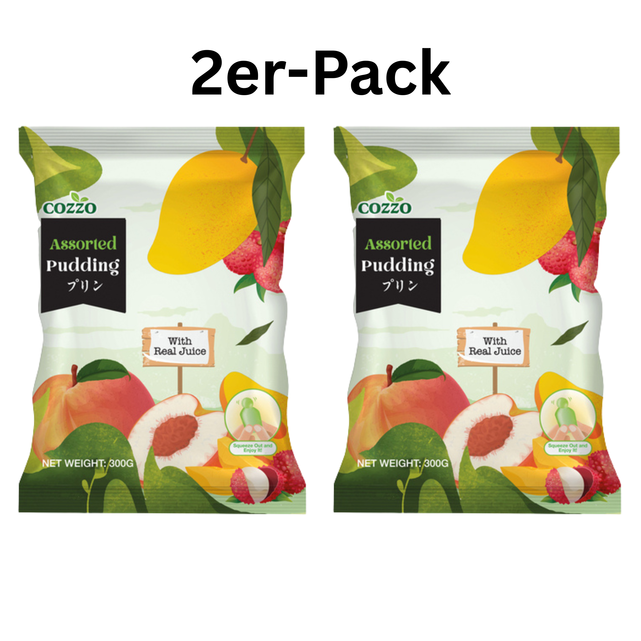 COZZO Frucht Jelly Gelee Bonbons Mix 300g (2er-Pack)