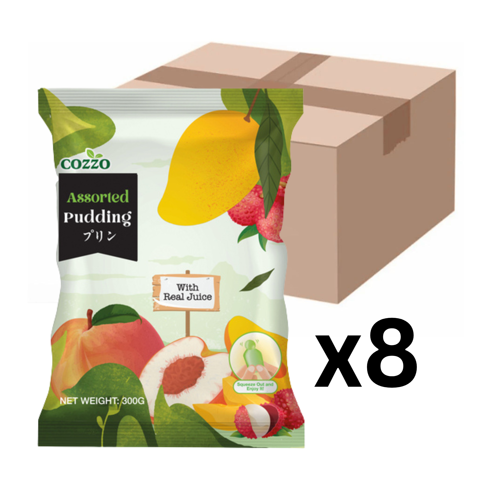 COZZO Frucht Jelly Gelee Bonbons Mix 300g (8er-Pack)
