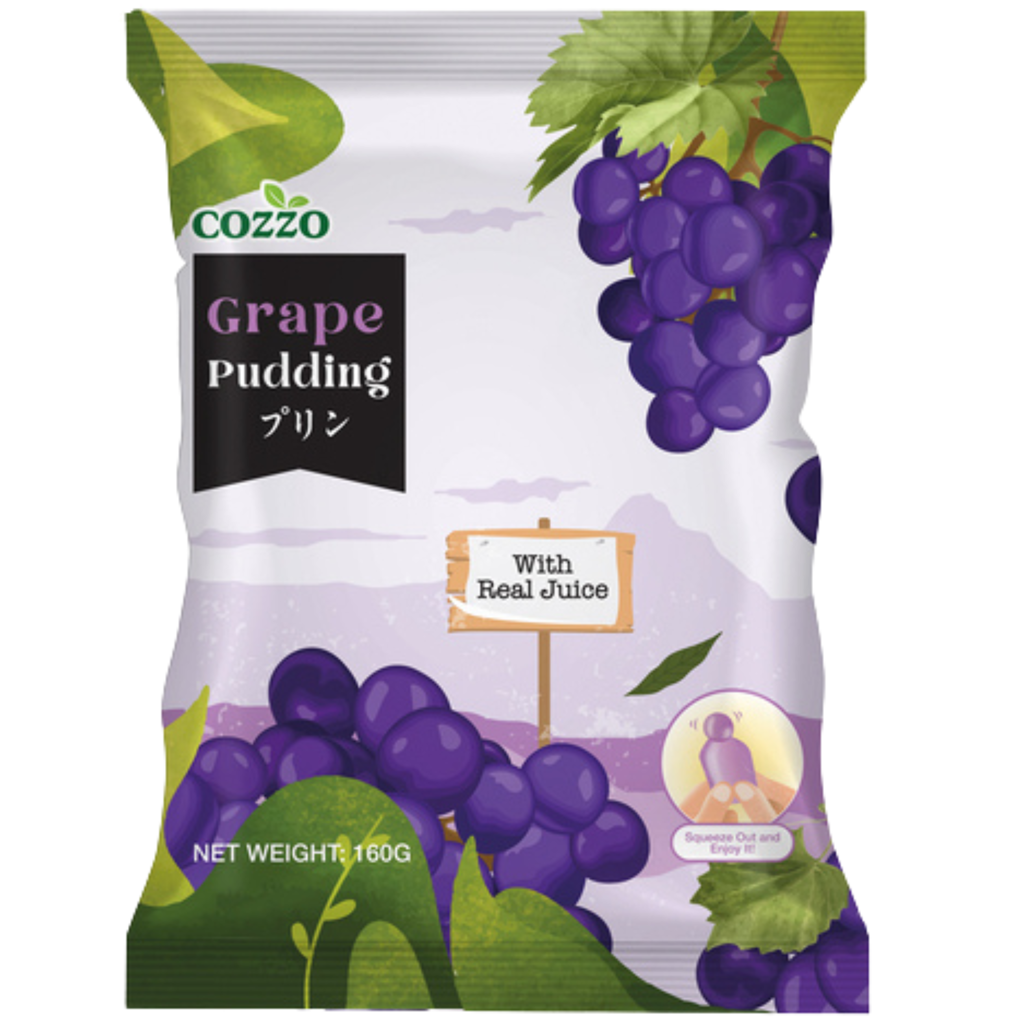 COZZO Frucht Jelly Gelee Bonbons Traube 160g (5er-Pack)