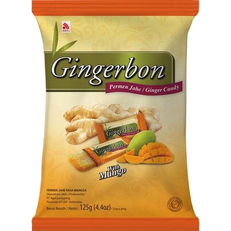 Gingerbon Ingwer Mango Kaubonbon 125g