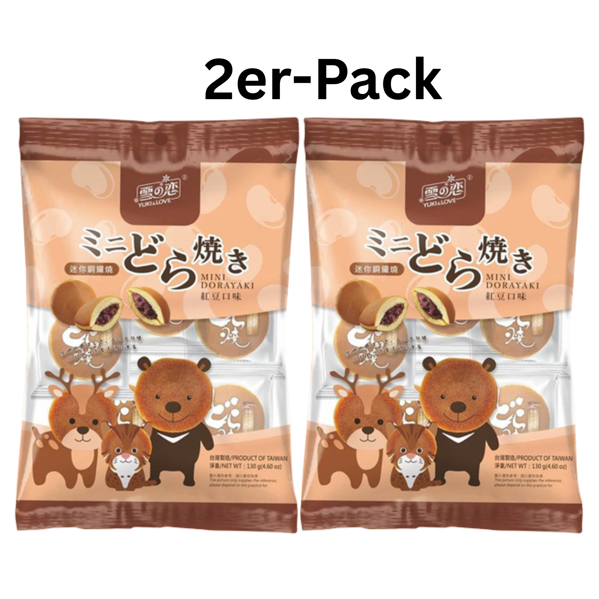 YUKI & LOVE Mini Dorayaki Adzukibohnen 130g (2er-Pack)