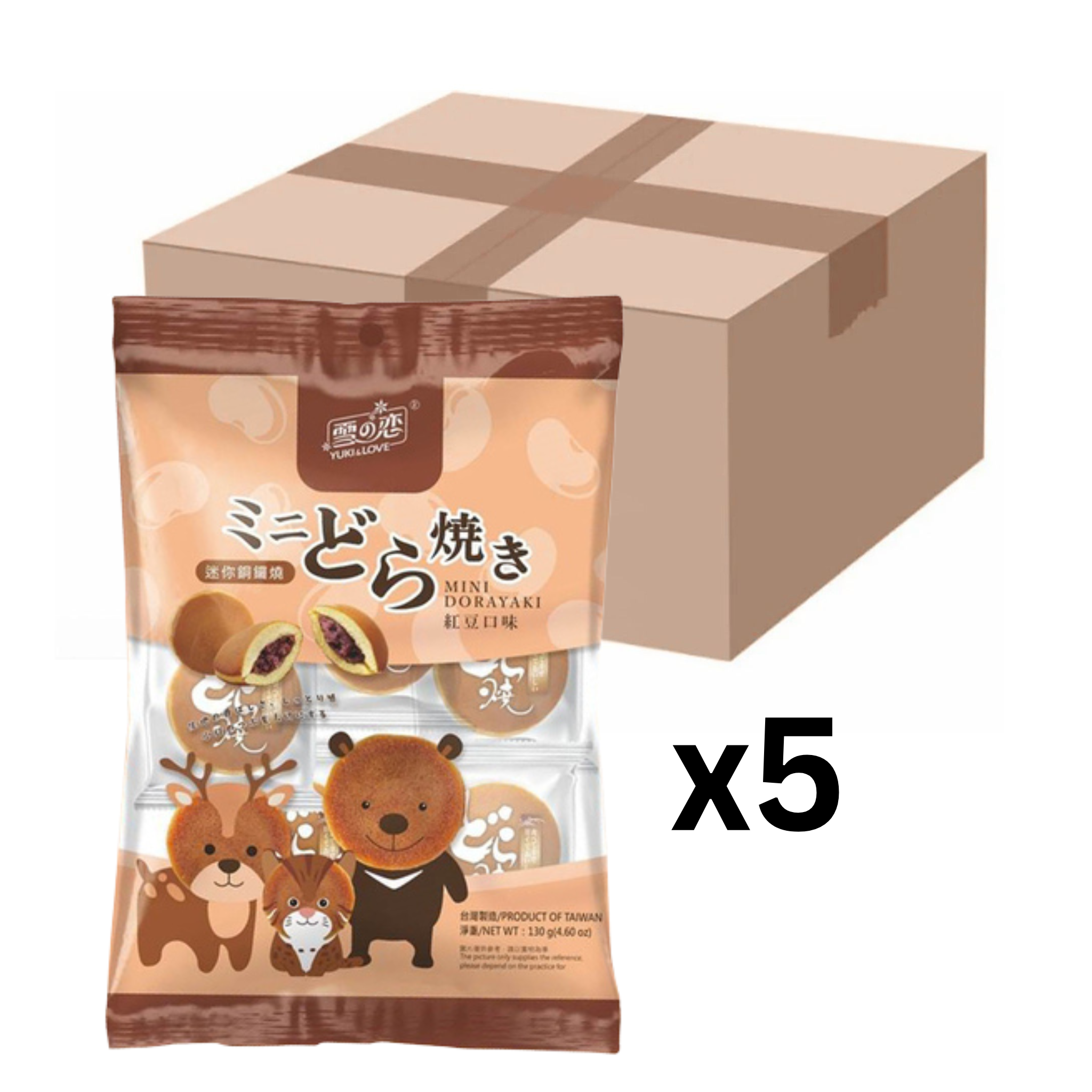 YUKI & LOVE Mini Dorayaki Adzukibohnen 130g (5er-Pack)