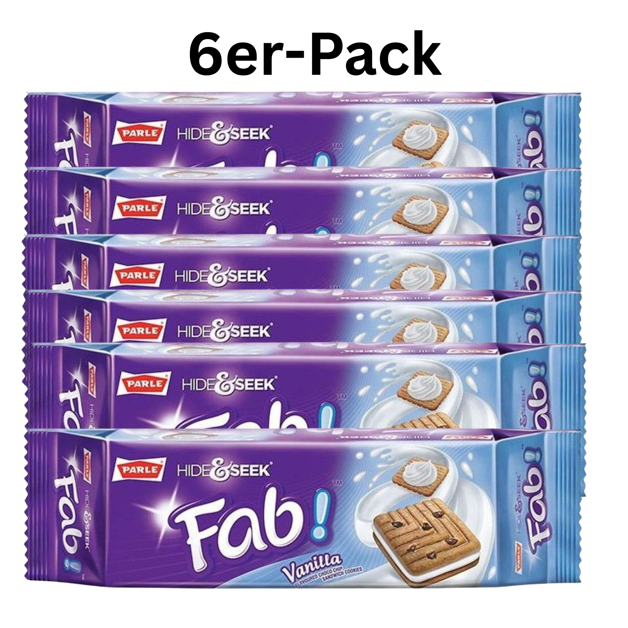 PARLE Hide & Seek Fab Vanille Vanilla Kekse 112g (6er-Pack)