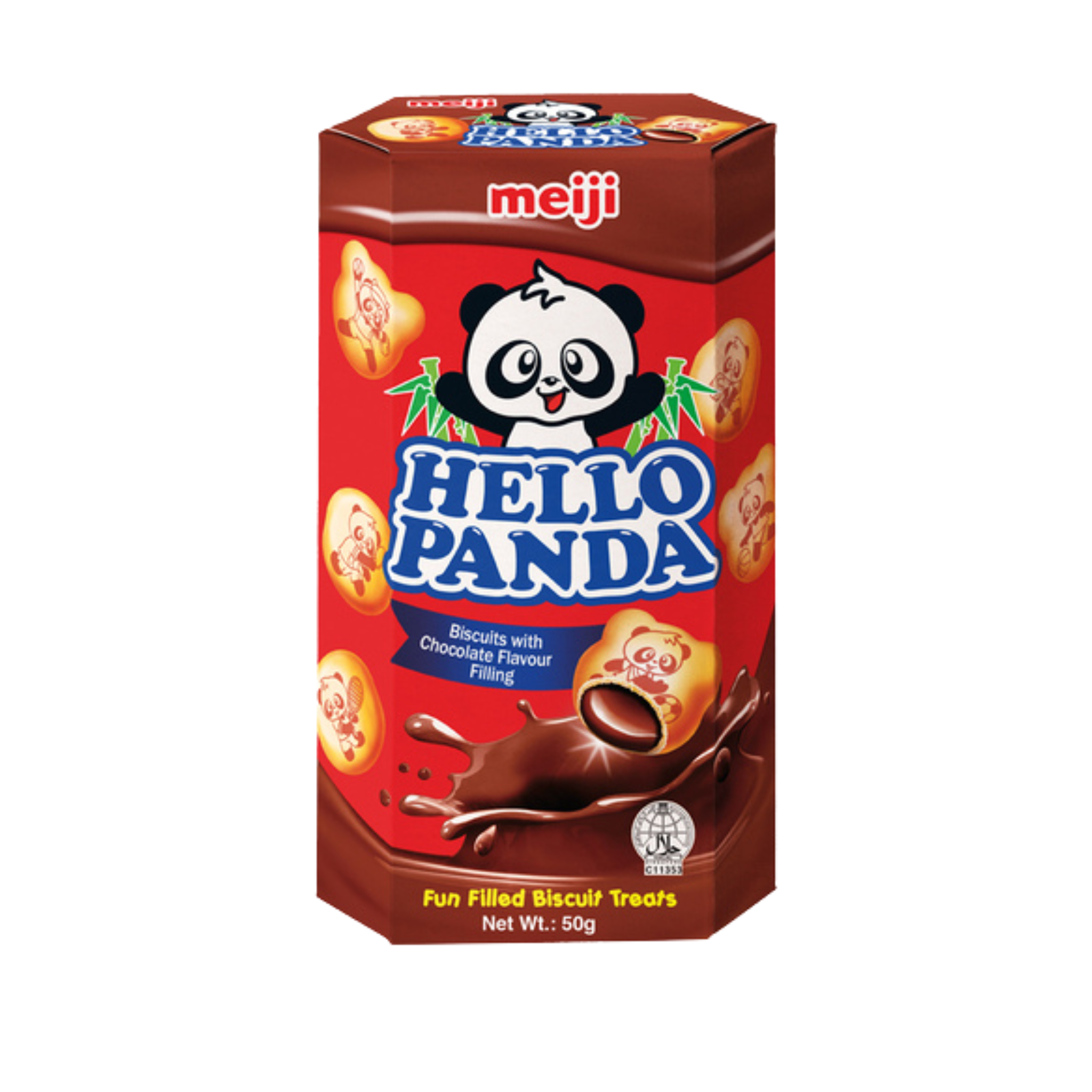 Meiji Hello Panda Kekse Schokoladenfüllung 50g (6er-Pack)