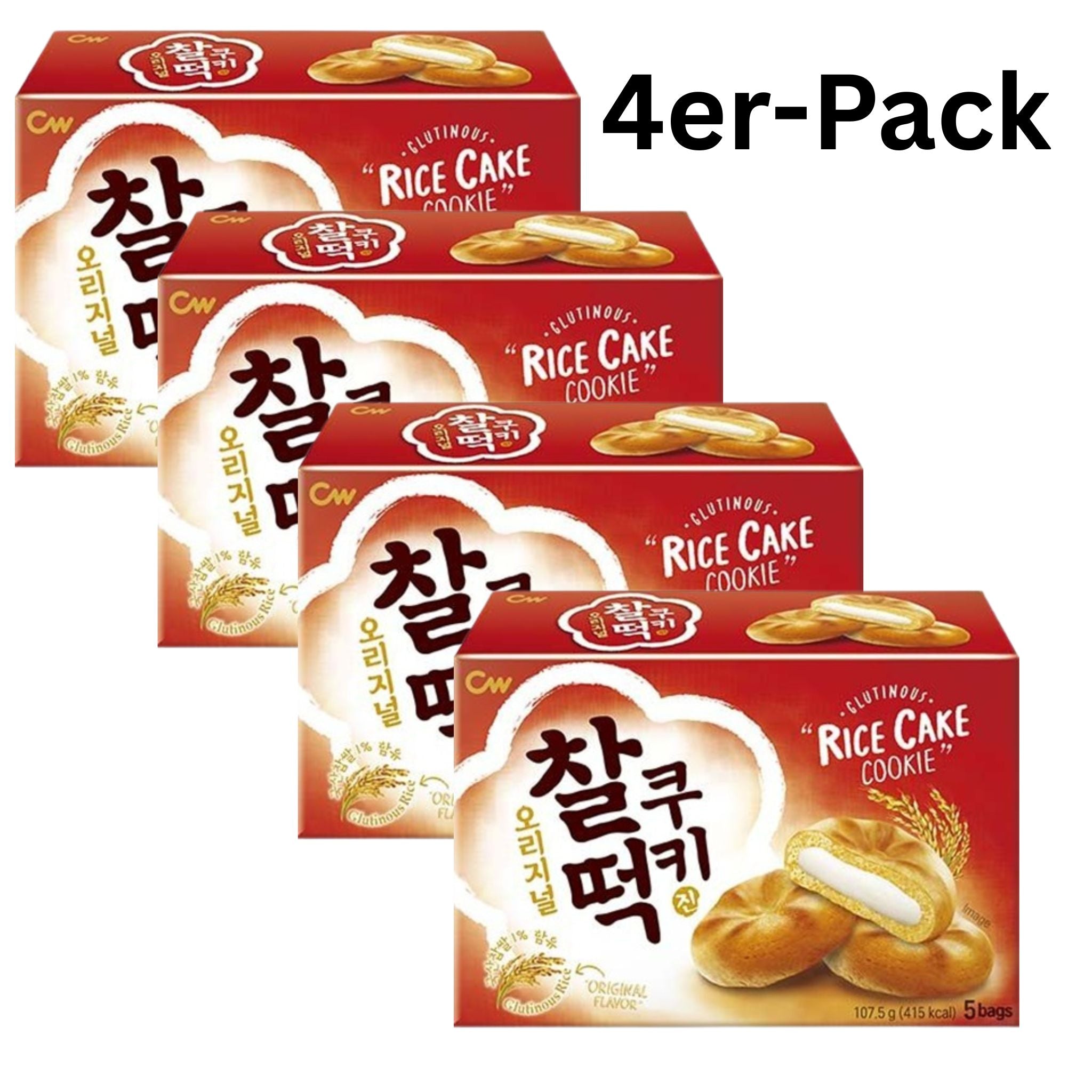 CW Klebreis-Kekse Rice Cake Cookie Original 107,5g (4er-Pack)_MHD