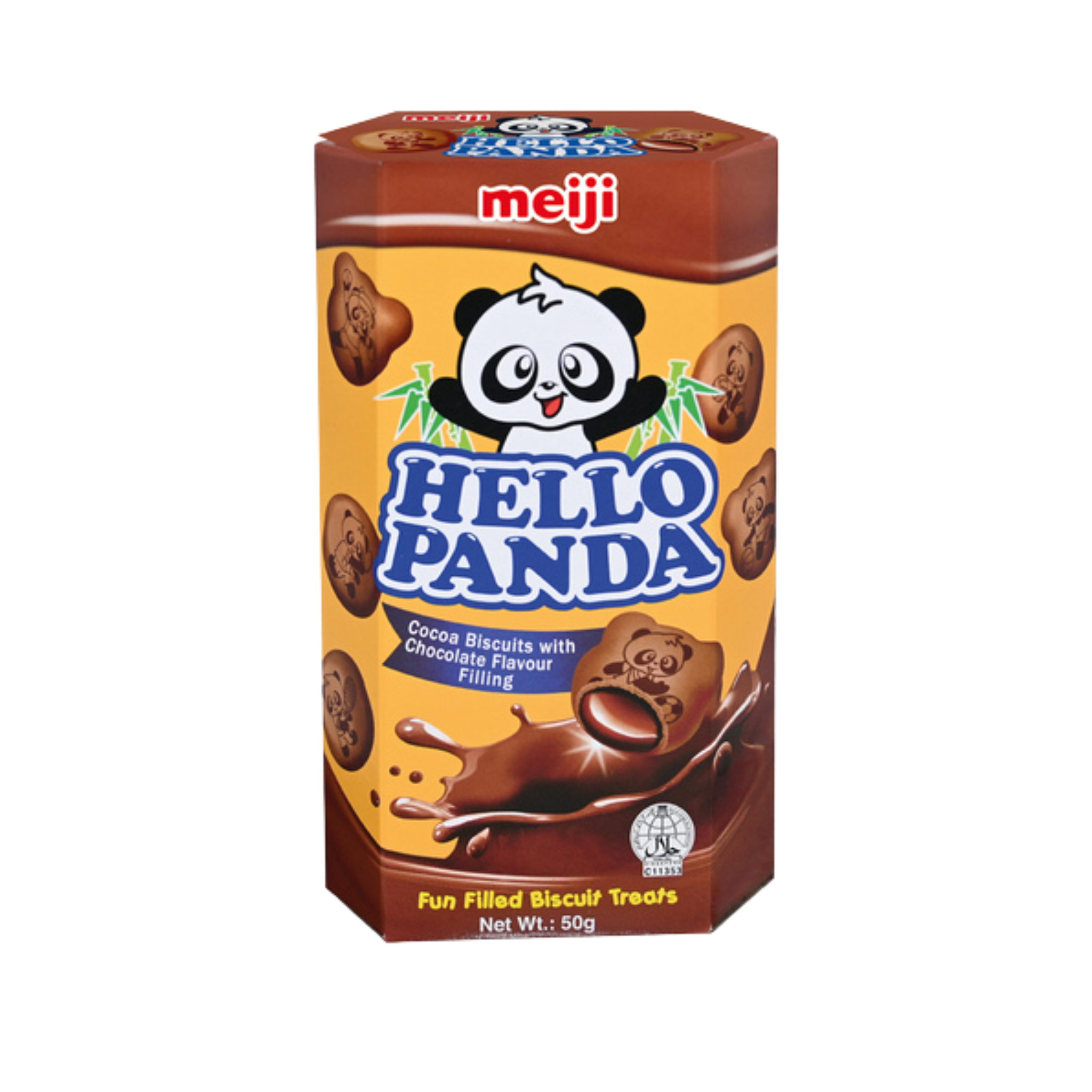 Meiji Hello Panda Schokoladenkekse Schokoladenfüllung 50g (6er-Pack)