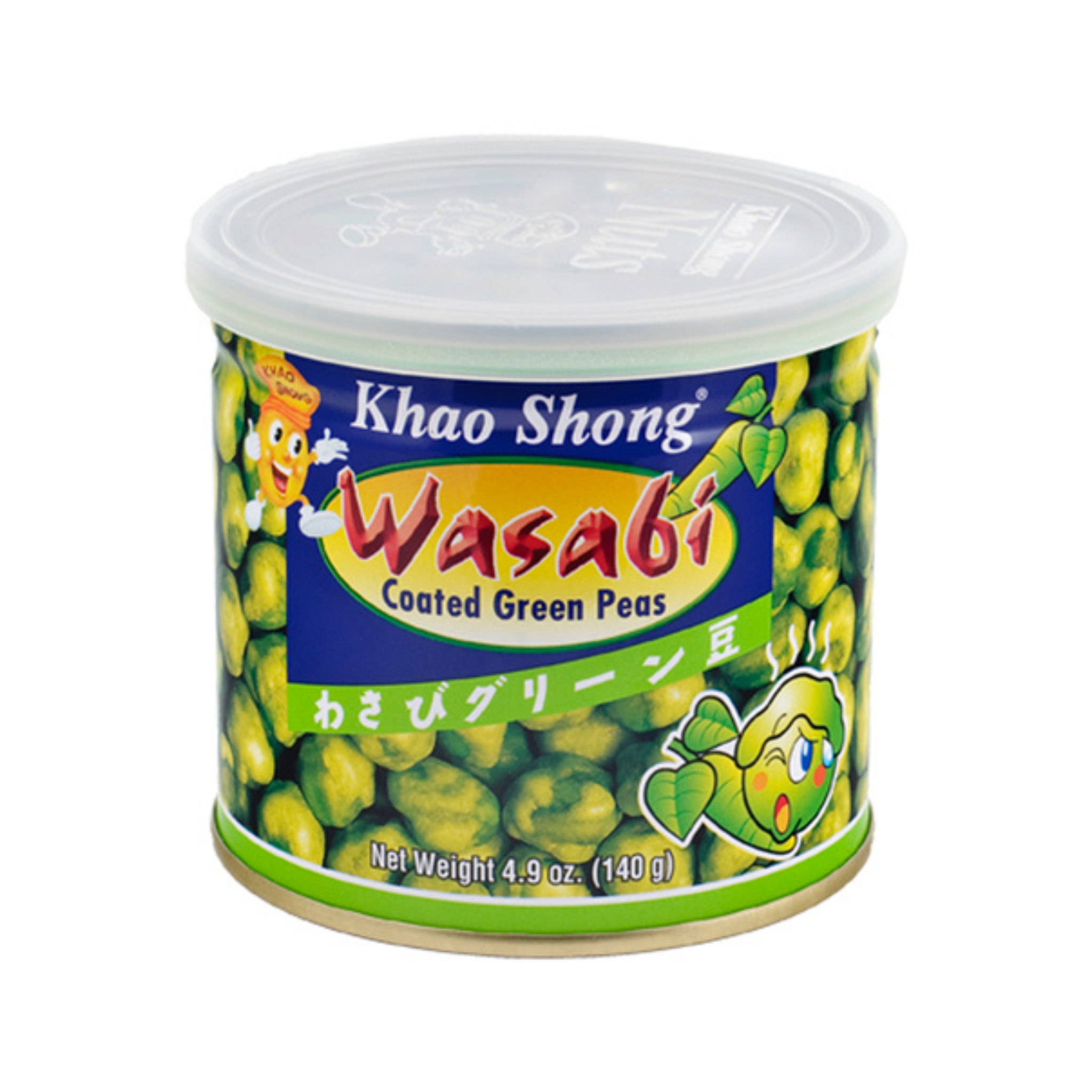 Khao Shong Grüne Erbsen mit Wasabi 140g (4er-Pack)