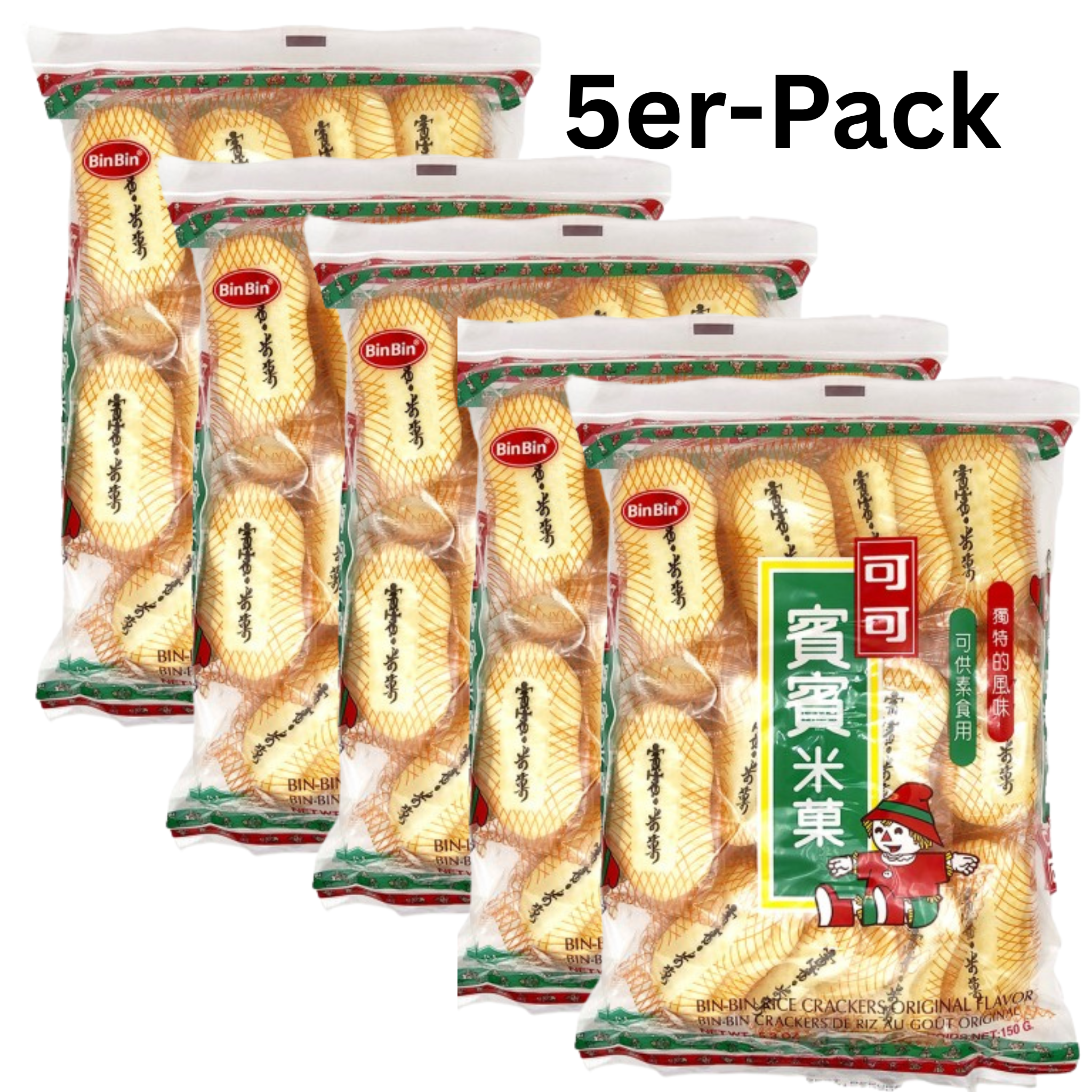 Bin Bin Reiscracker Original 150g (5er-Pack)