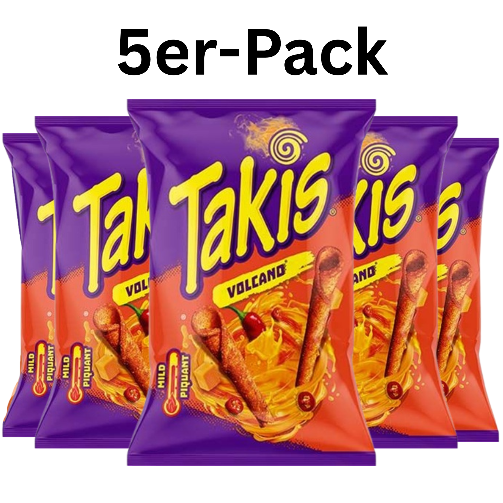 Takis Volcano Maissnack Käse Queso 100g (5er-Pack)