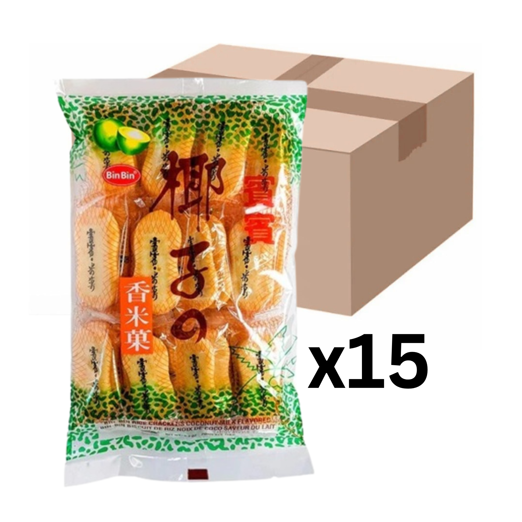Bin Bin Reiscracker Kokos 150g (15er-Pack)