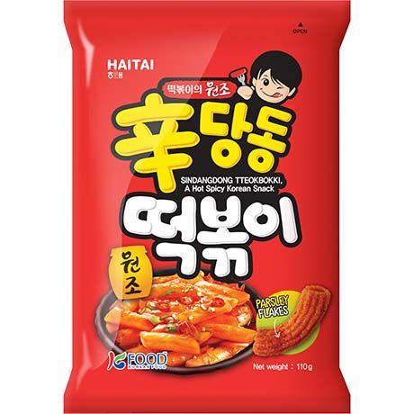 HAITAI Topokki Snack ShinDangdong Tteokbokki Spicy 110g (4er-Pack)_MHD
