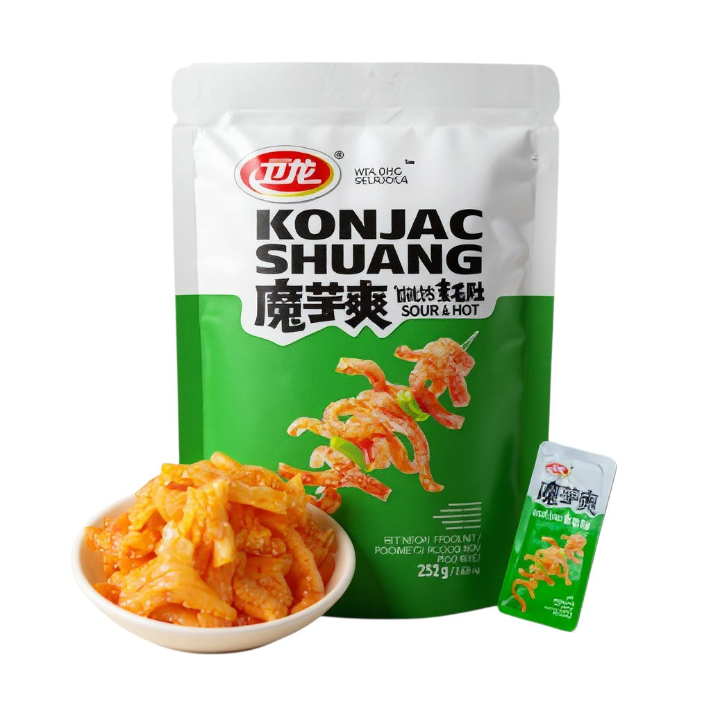 Weilong Konjac Shuang Snack Sour & Hot 252g (2er-Pack)