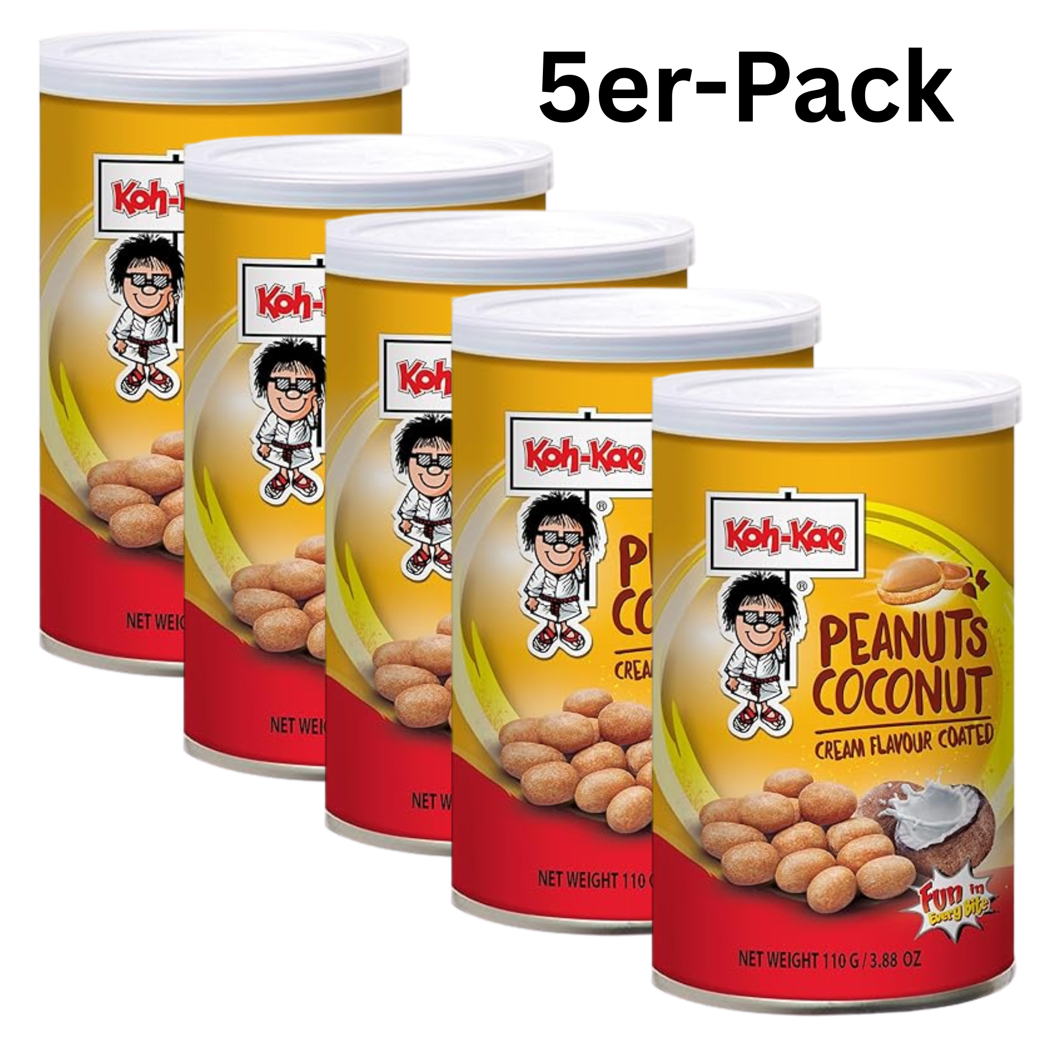 Koh-Kae Erdnüsse Kokosgeschmack 110g (5er-Pack)