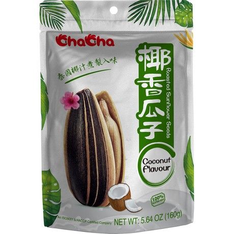 ChaCha Geröstete Sonnenblumenkerne Kokosnussgeschmack 160g (4er-Pack)