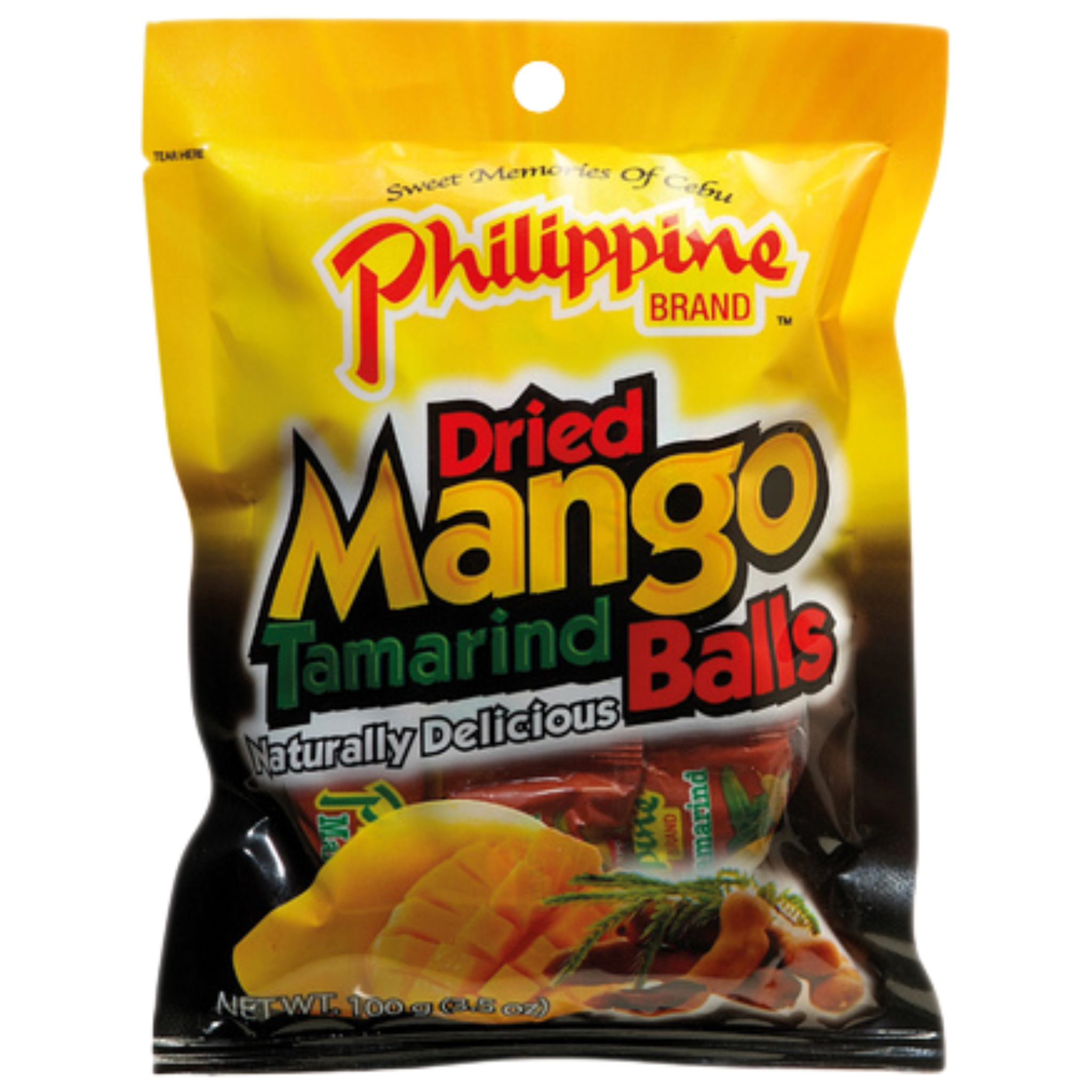 Philippine Brand Getrocknete Mango Tamarinden Balls 100g (8er-Pack)