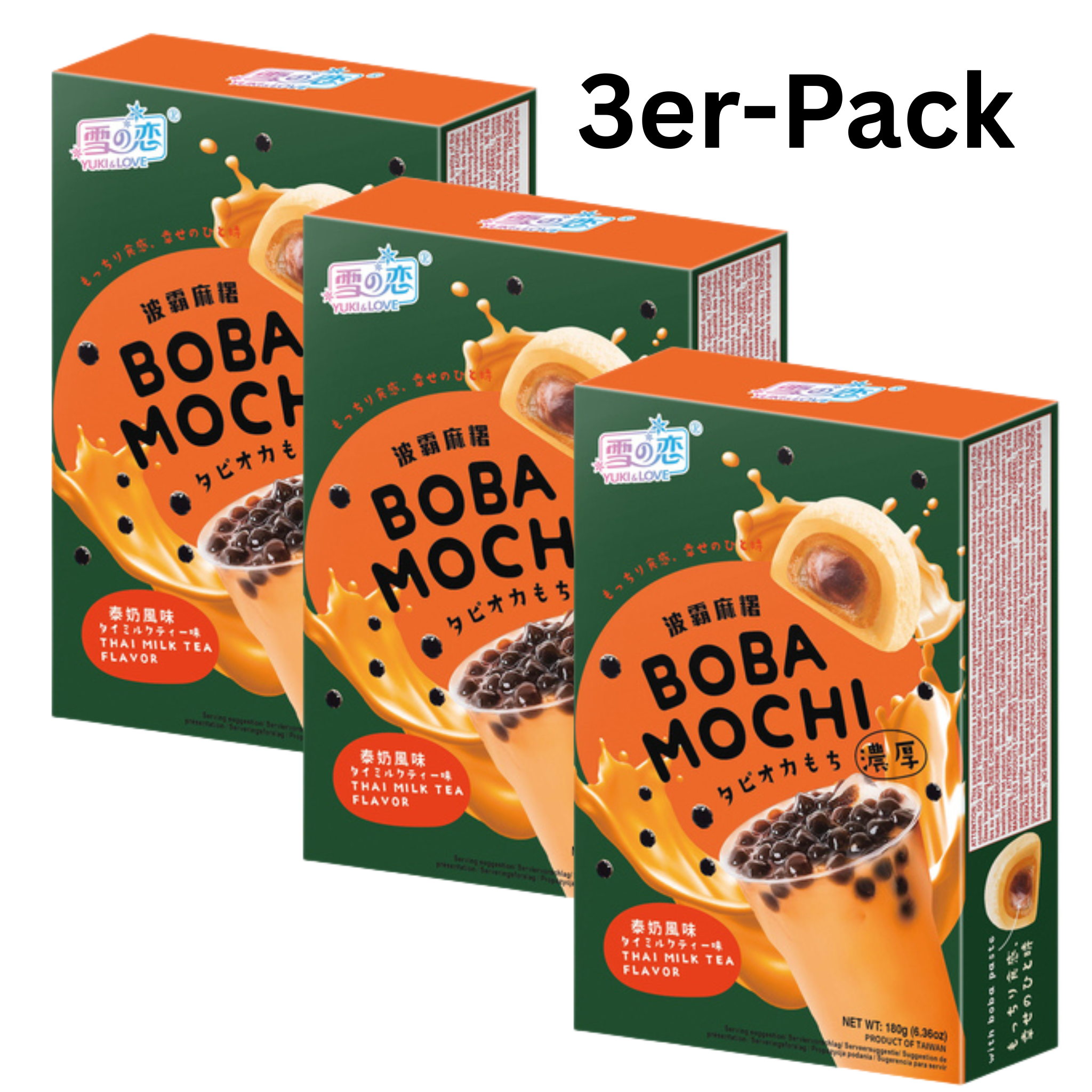 Yuki & Love Mochi Boba Thai Milchtee 180g (3er-Pack)_MHD