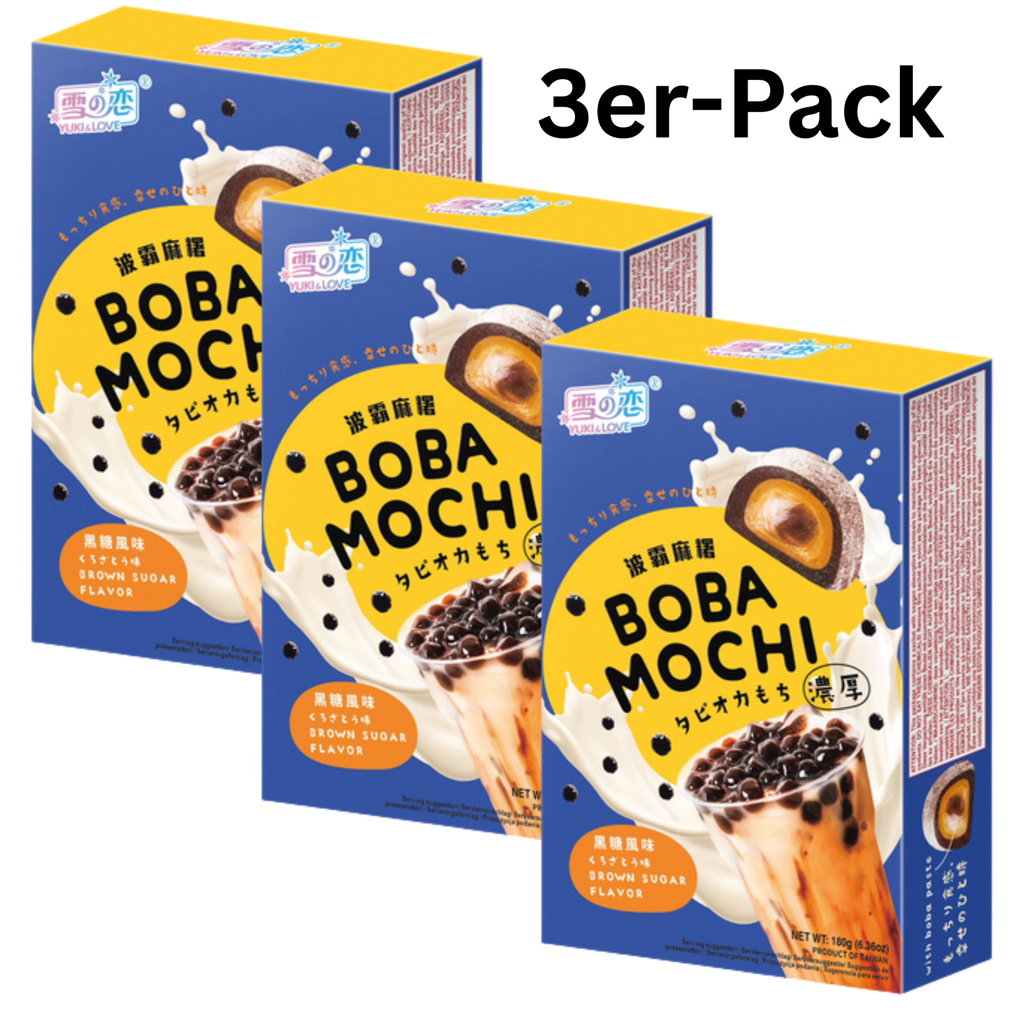 Yuki & Love Mochi Boba Thai Milchtee 180g (3er-Pack)_MHD