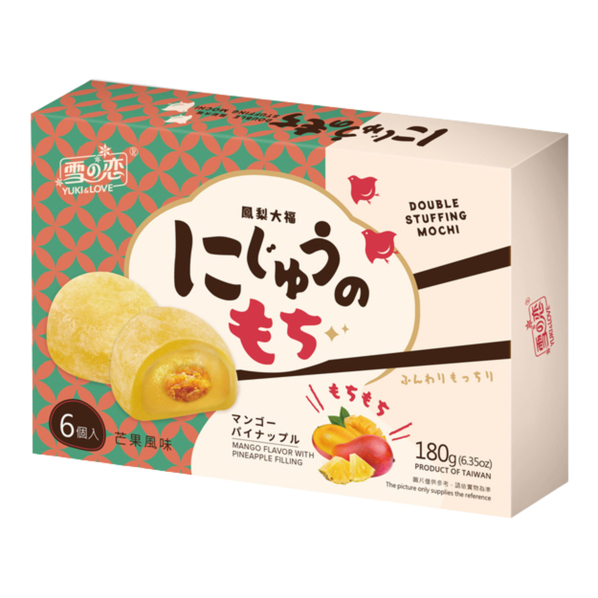 Yuki & Love Mochi Doppelfüllung Mango und Ananas 180g (3er-Pack)_MHD