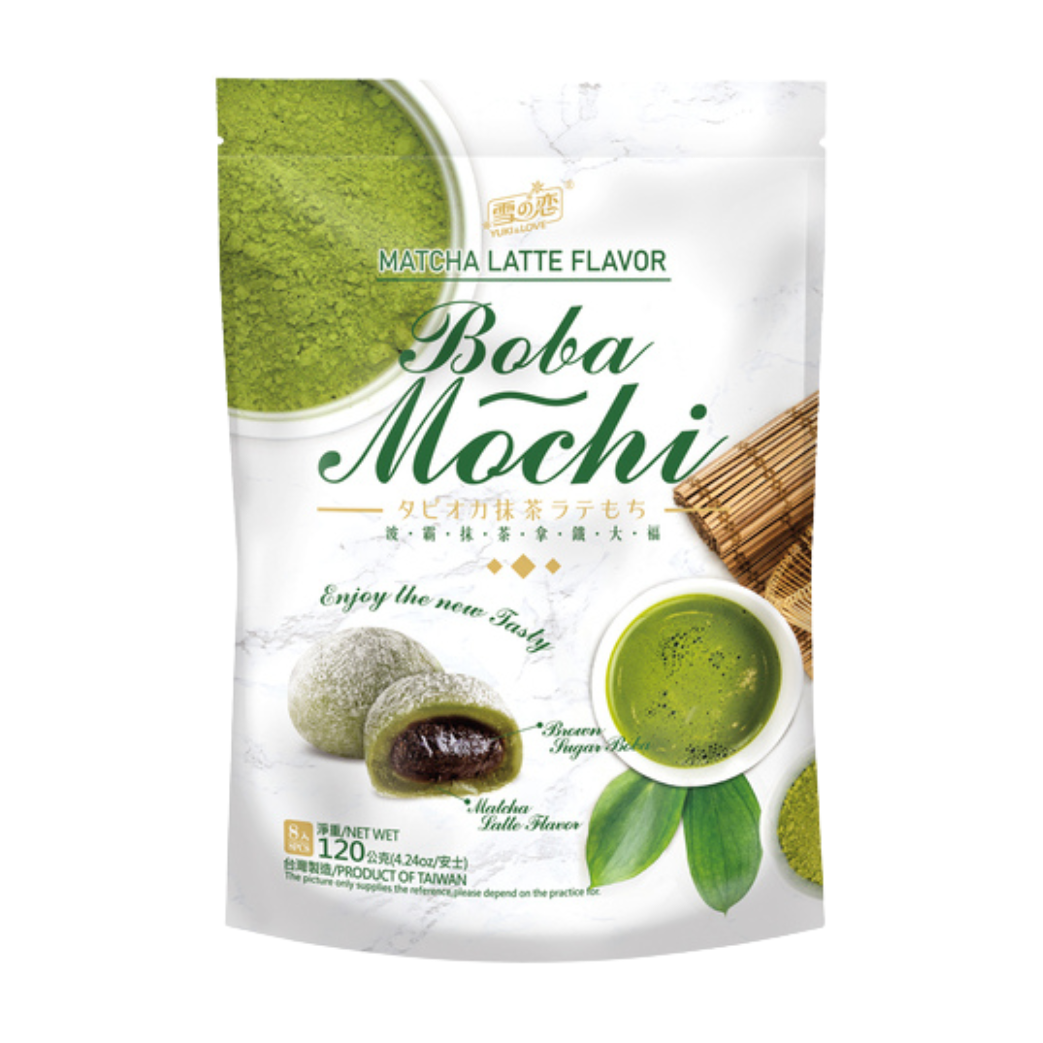Yuki & Love Mochi Boba Matcha Latte 120g (5er-Pack)