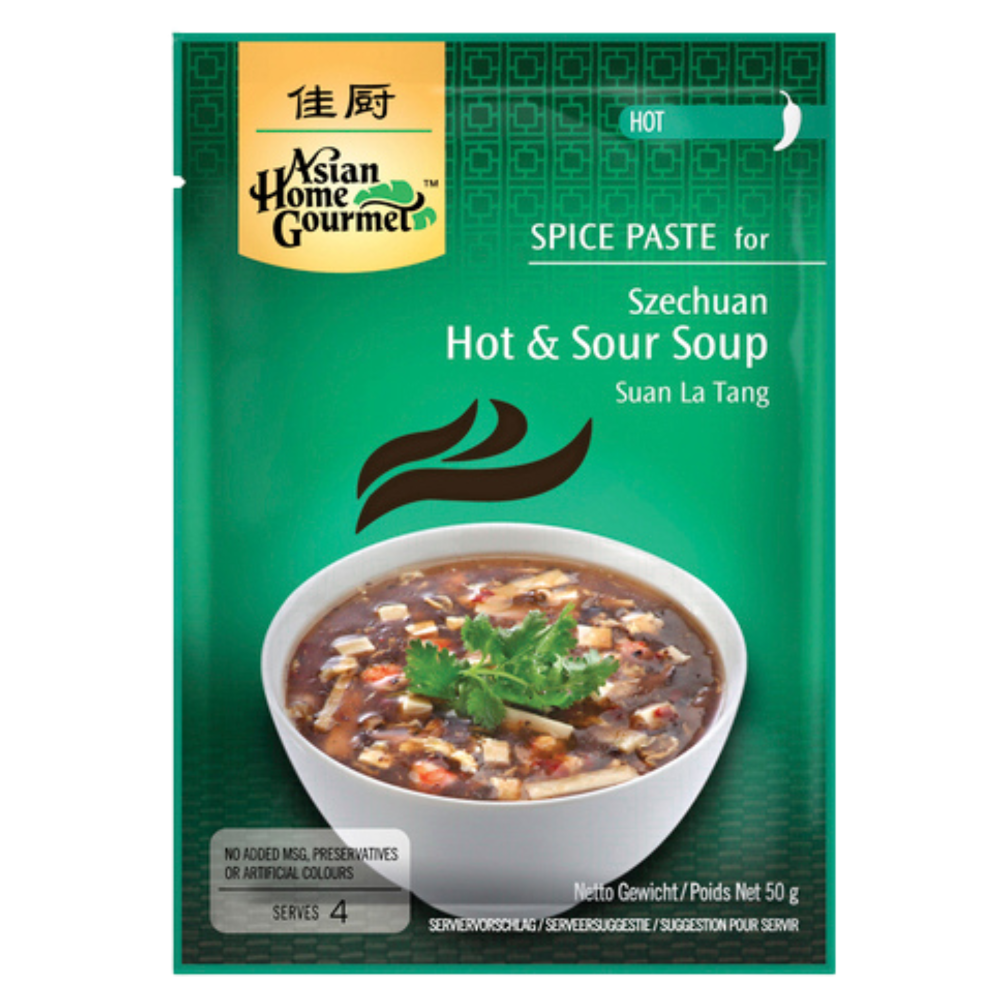 Asian Home Gourmet Würzpaste für Sauer-Scharf Suppe 50g (5er-Pack)