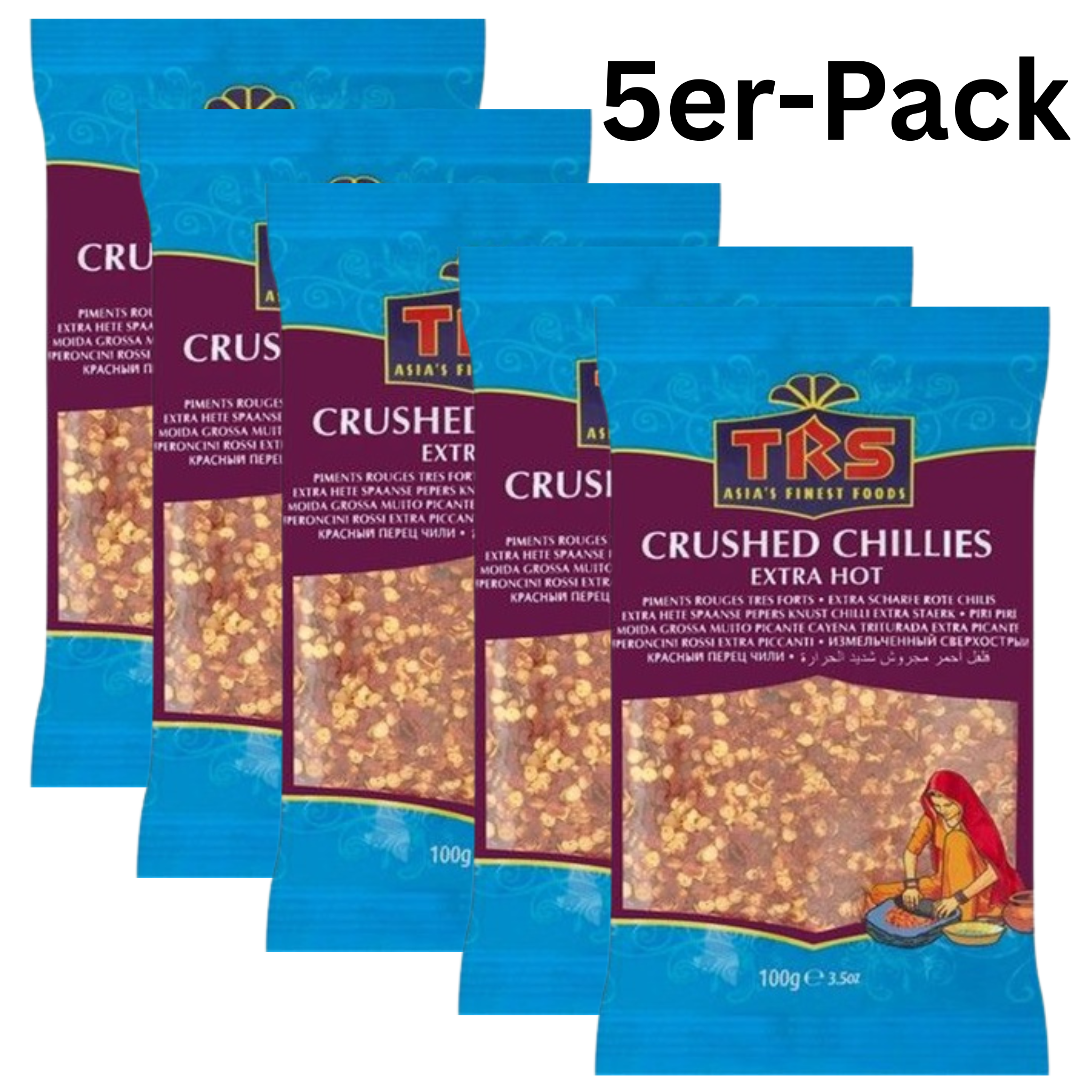 TRS Chiliflocken Extra Scharf 100g (5er-Pack)