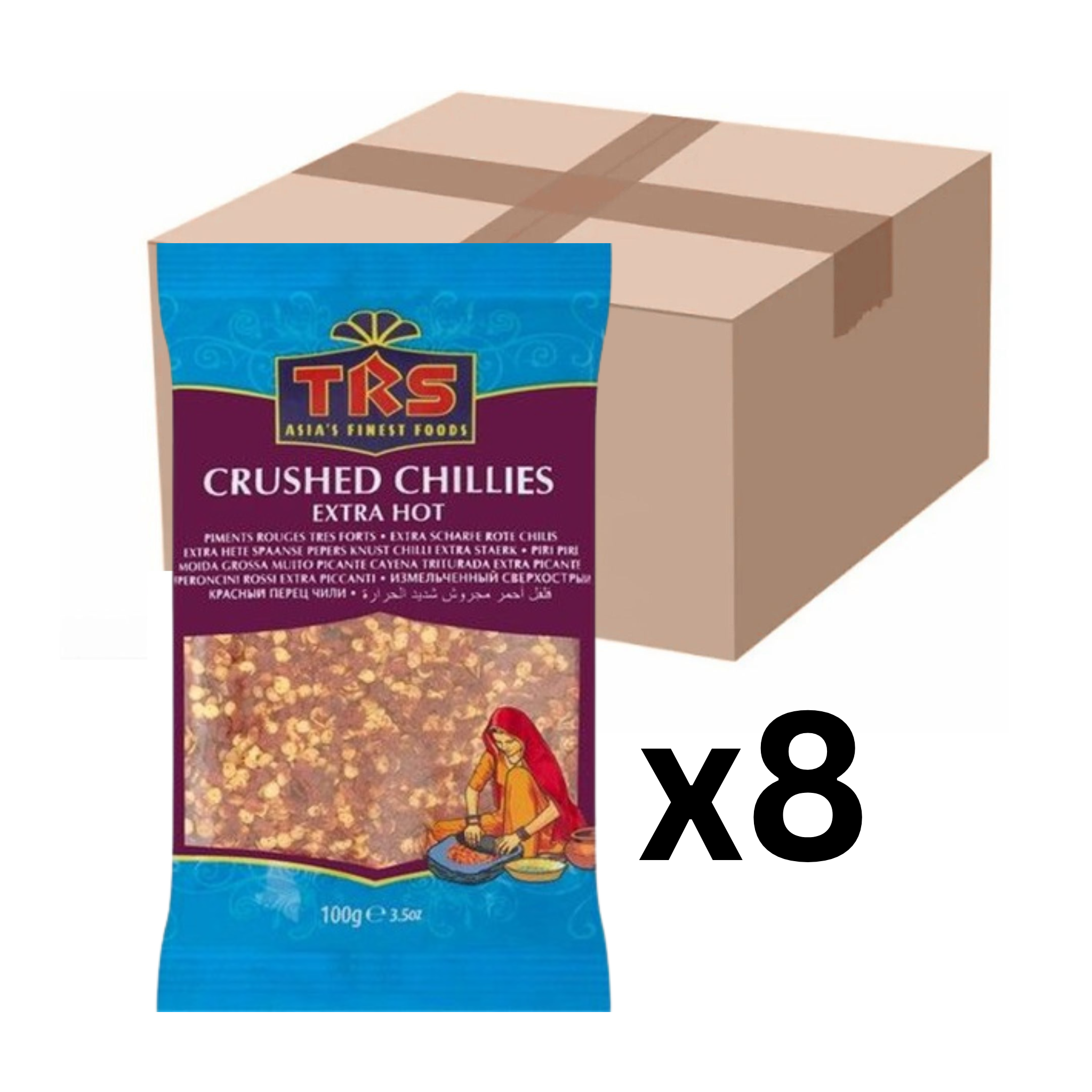 TRS Chiliflocken Extra Scharf 100g (8er-Pack)