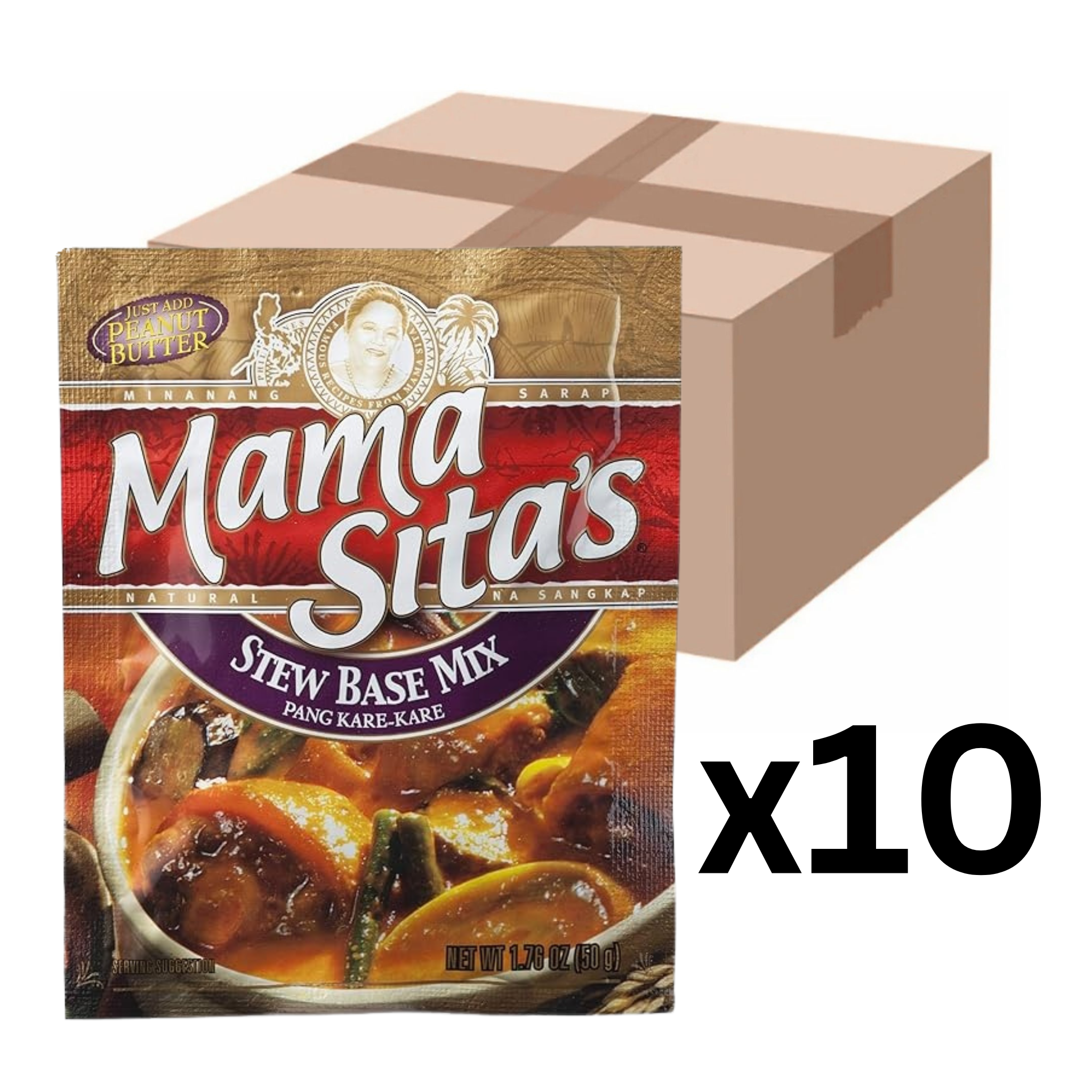Mama Sita's Kare-Kare Stew Base Mix Würzmischung 50g (10er-Pack)