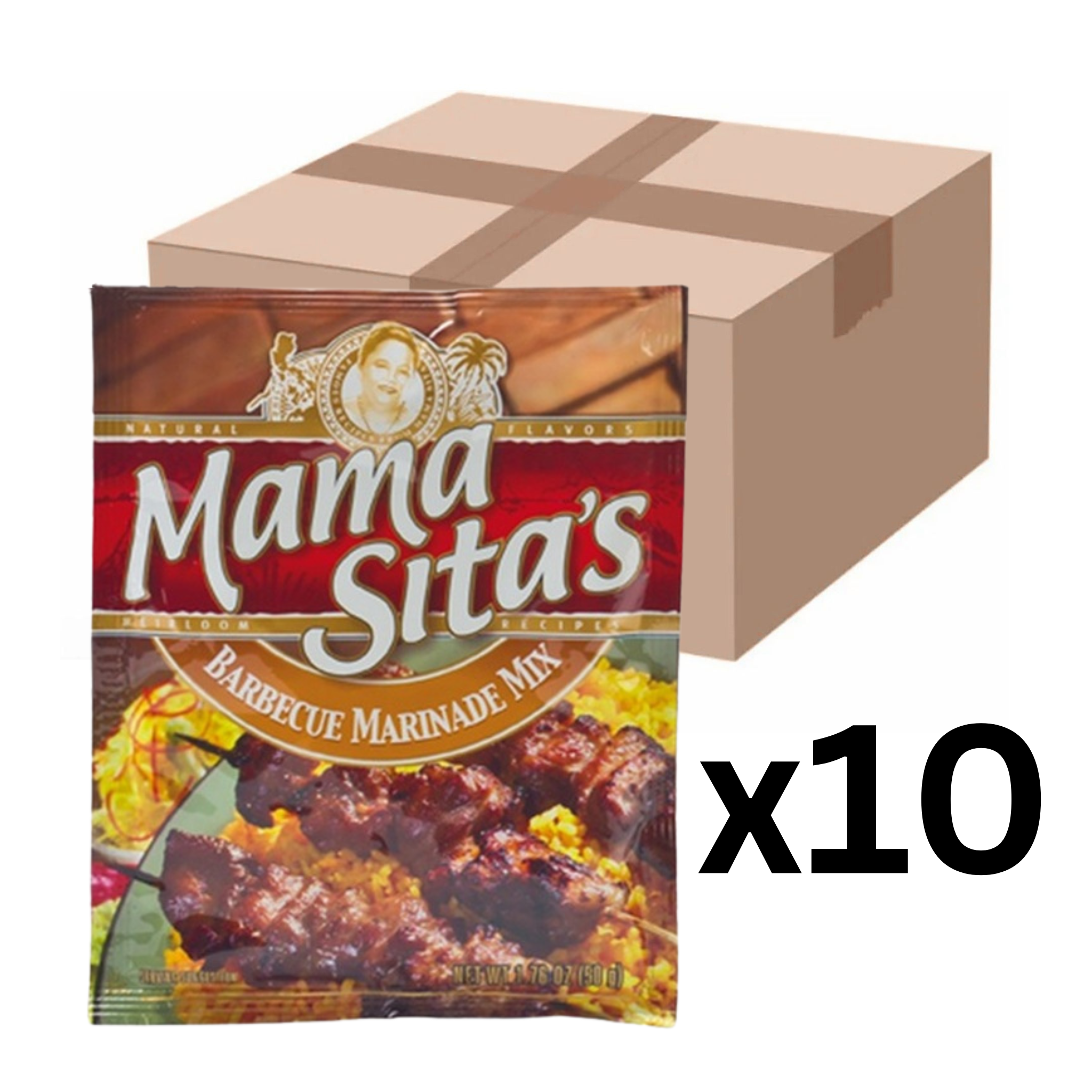 Mama Sita's BBQ Barbecue Marinade Mix 50g (10er-Pack)