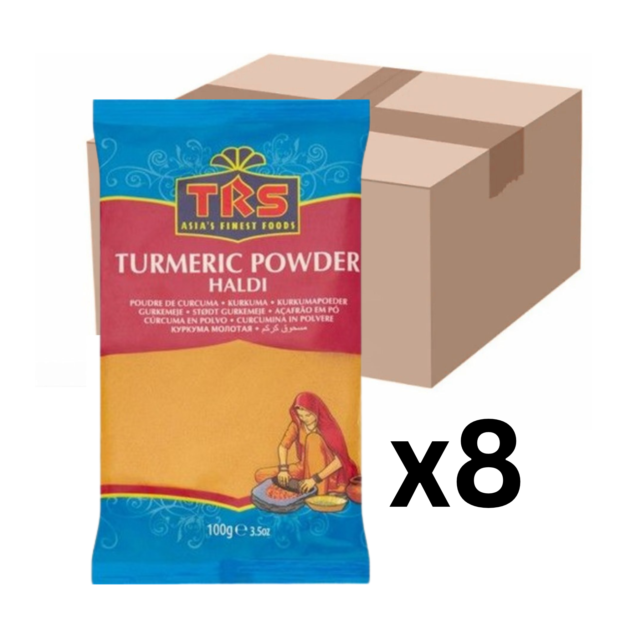 TRS Kurkumapulver Haldi 100g (8er-Pack)