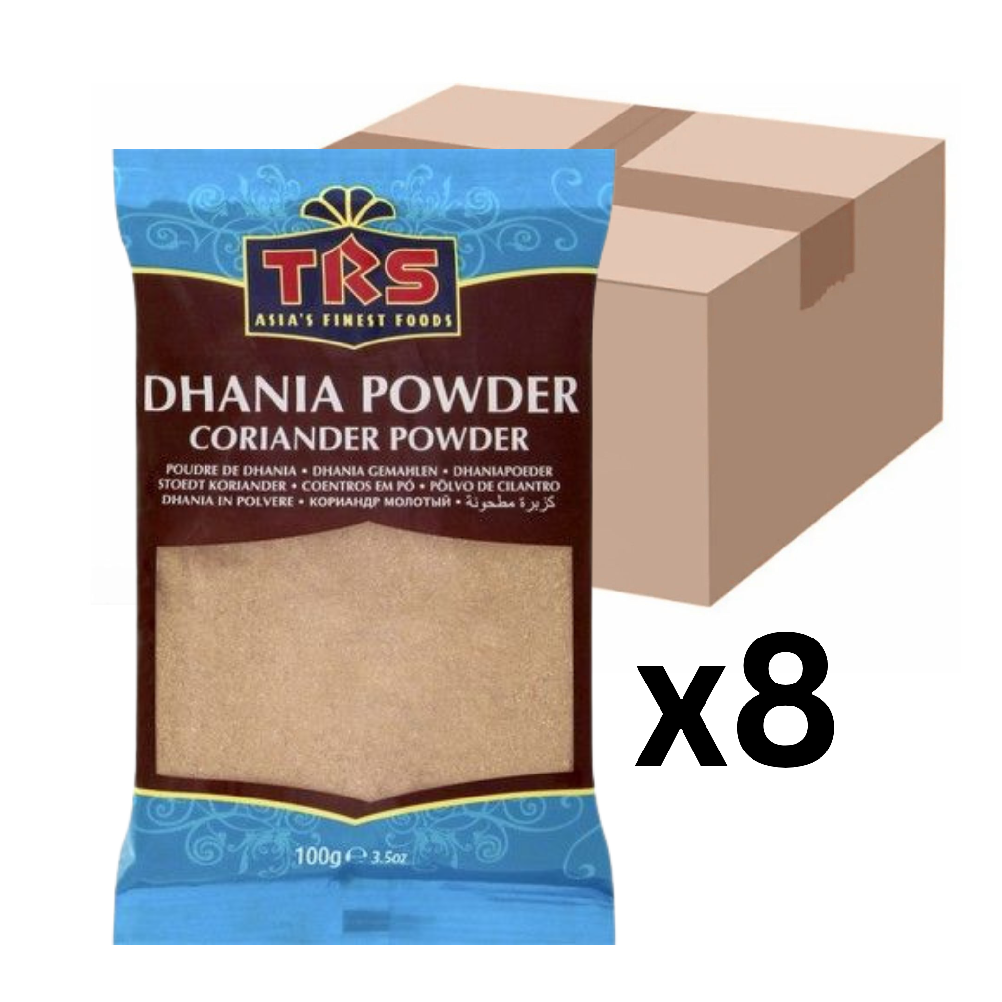 TRS Korianderpulver Dhania 100g (8er-Pack)
