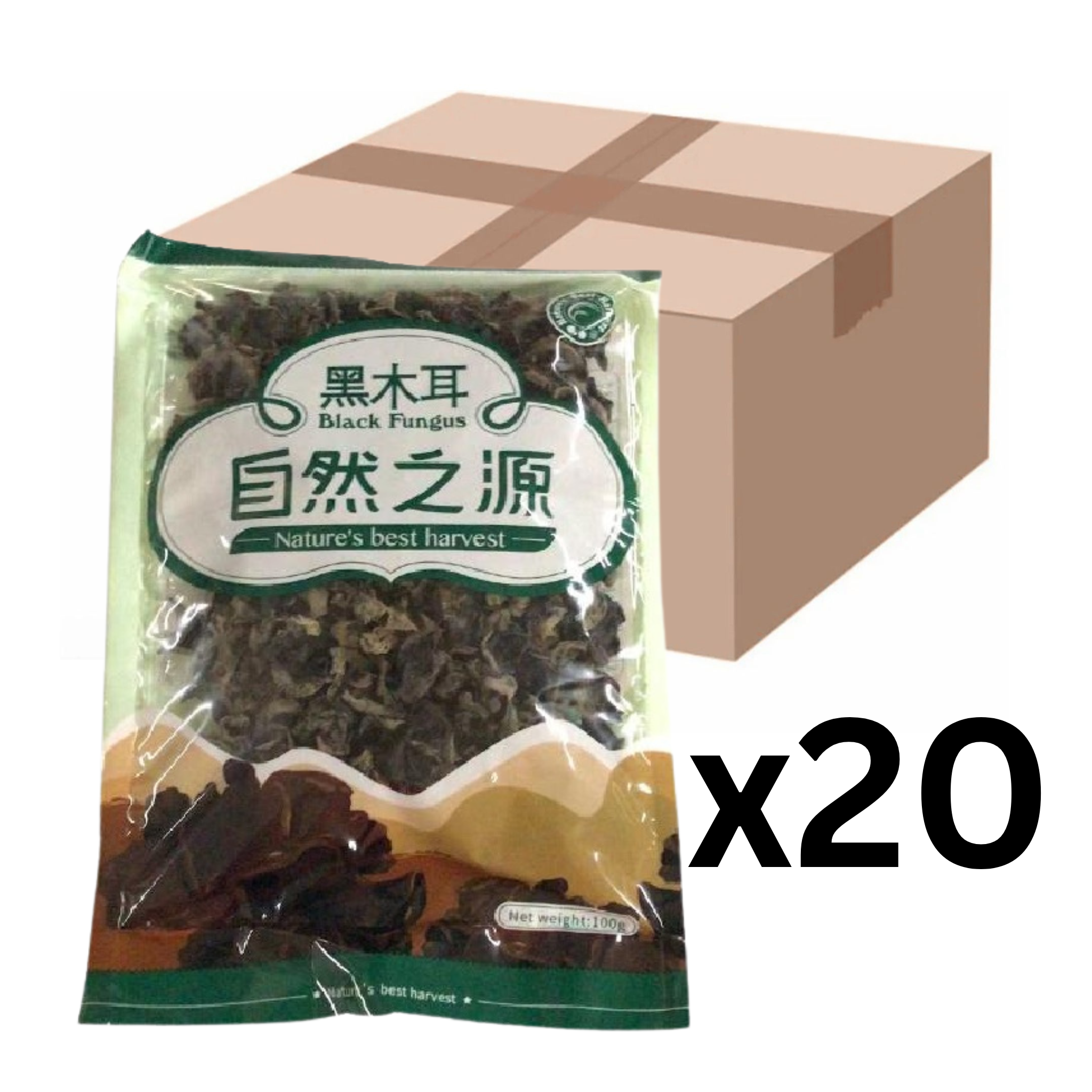 Nature's Best Harvest Mu Err Getrocknete Judasohrpilze 100g (20er-Pack)