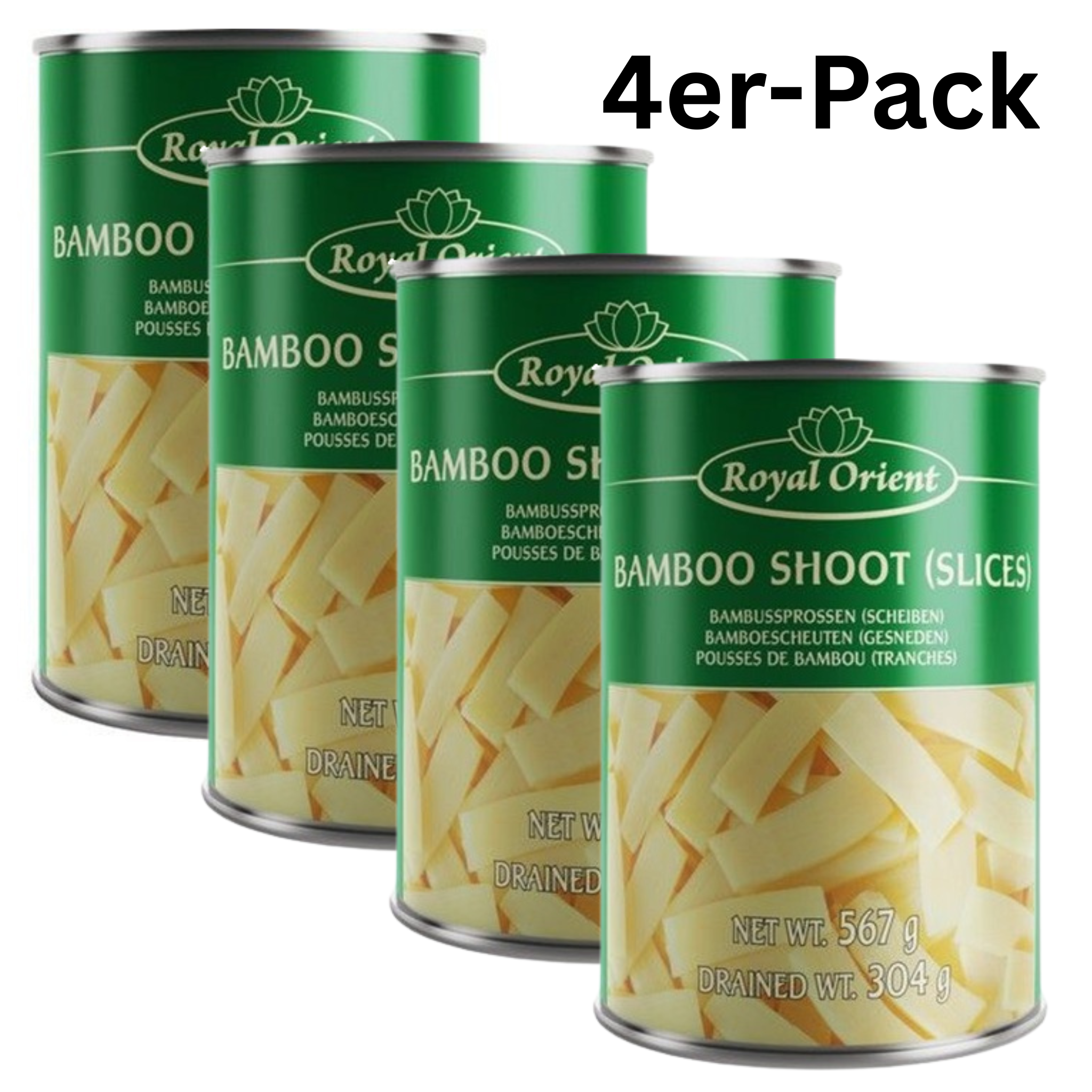 Royal Orient Bambussprossen Scheiben 567g (4er-Pack)