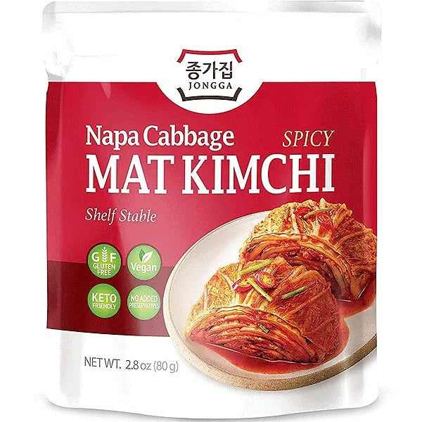Jongga Napa Cabbage Kimchi geschnitten 80g (8er-Pack)