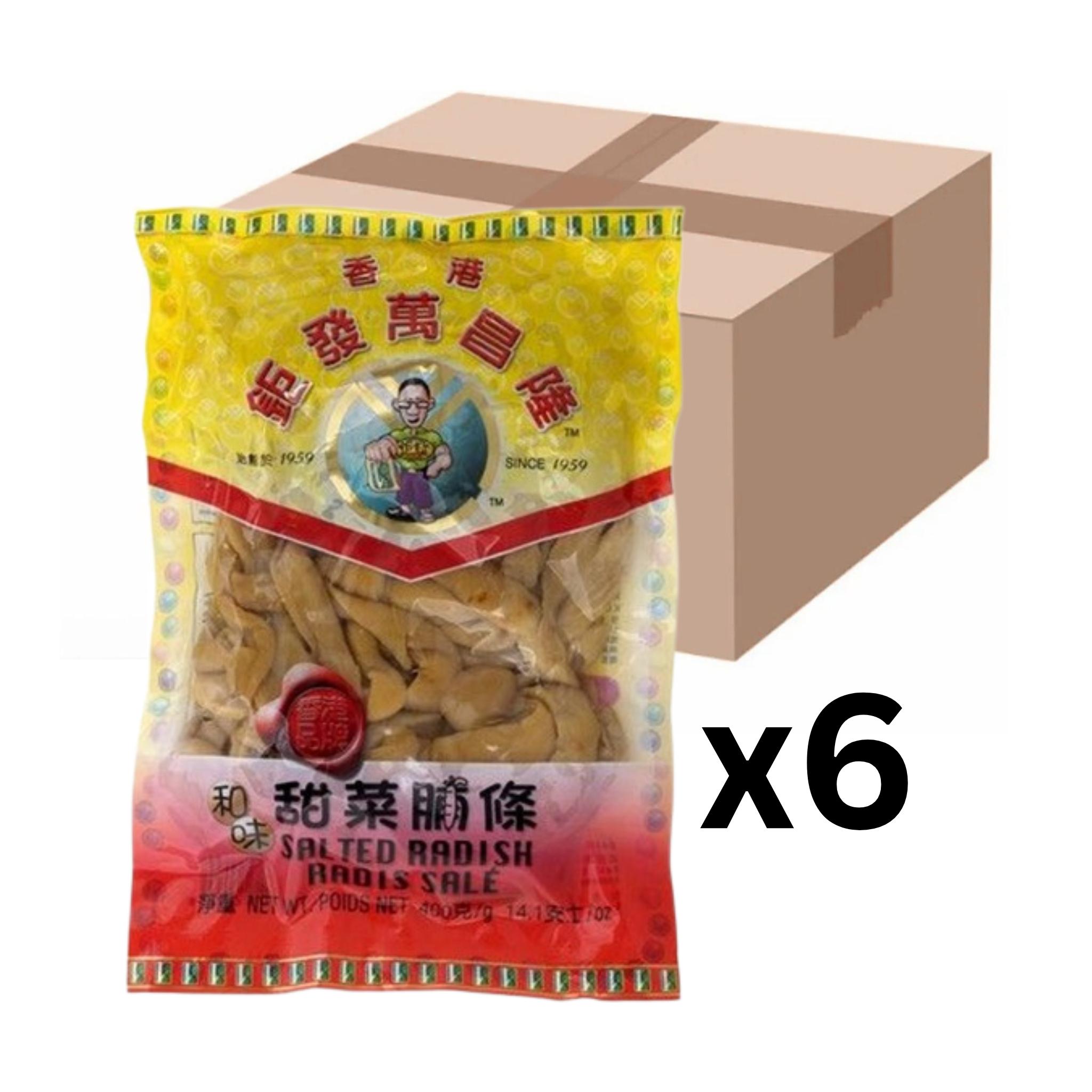 Man Chong Loong Gesalzener Rettich 400g (6er-Pack)