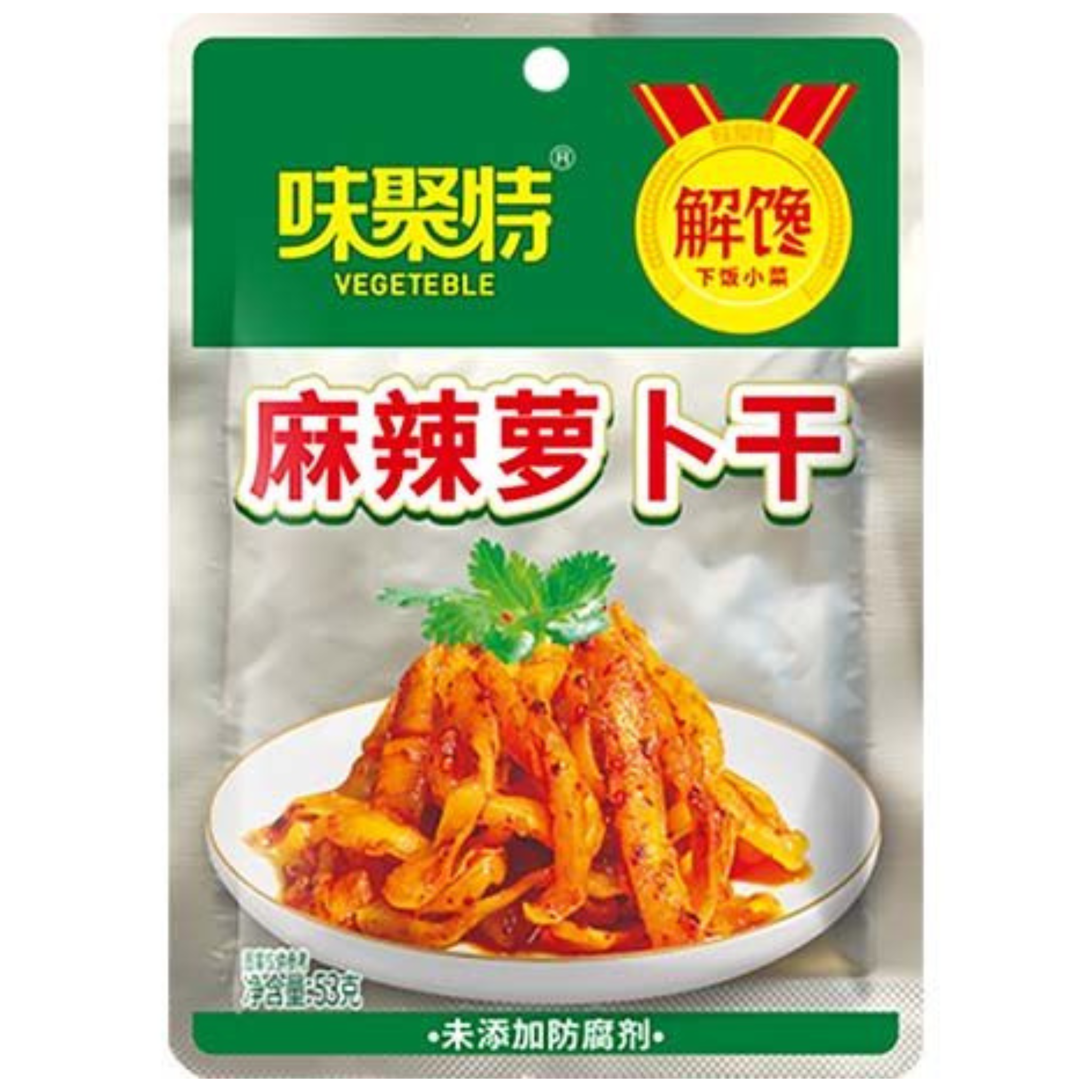 Weijute Eingelegter Rettich Szechuan Scharf 53g (14er-Pack)