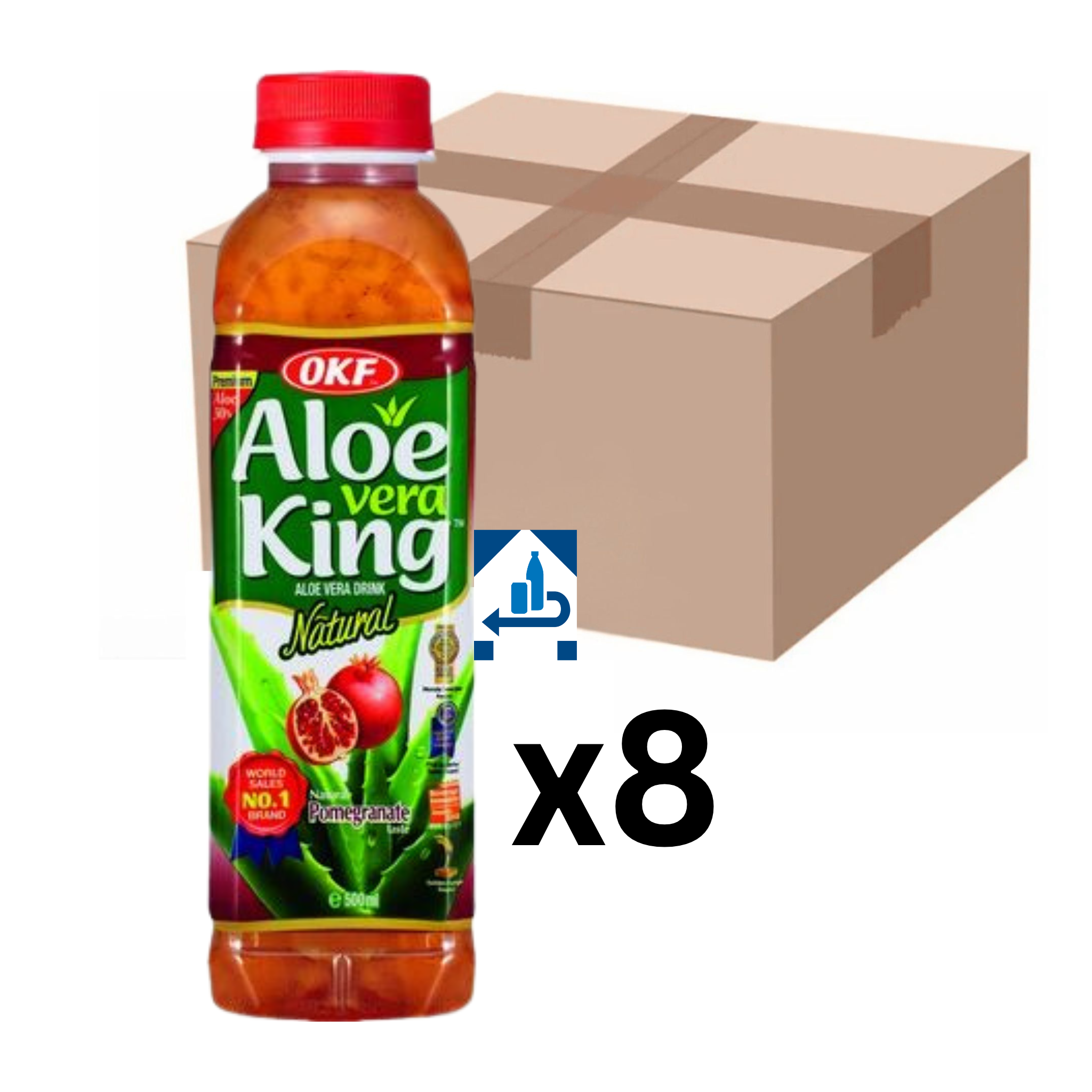 OKF Aloe Vera Getränk Granatapfel 500ml (8er-Pack)