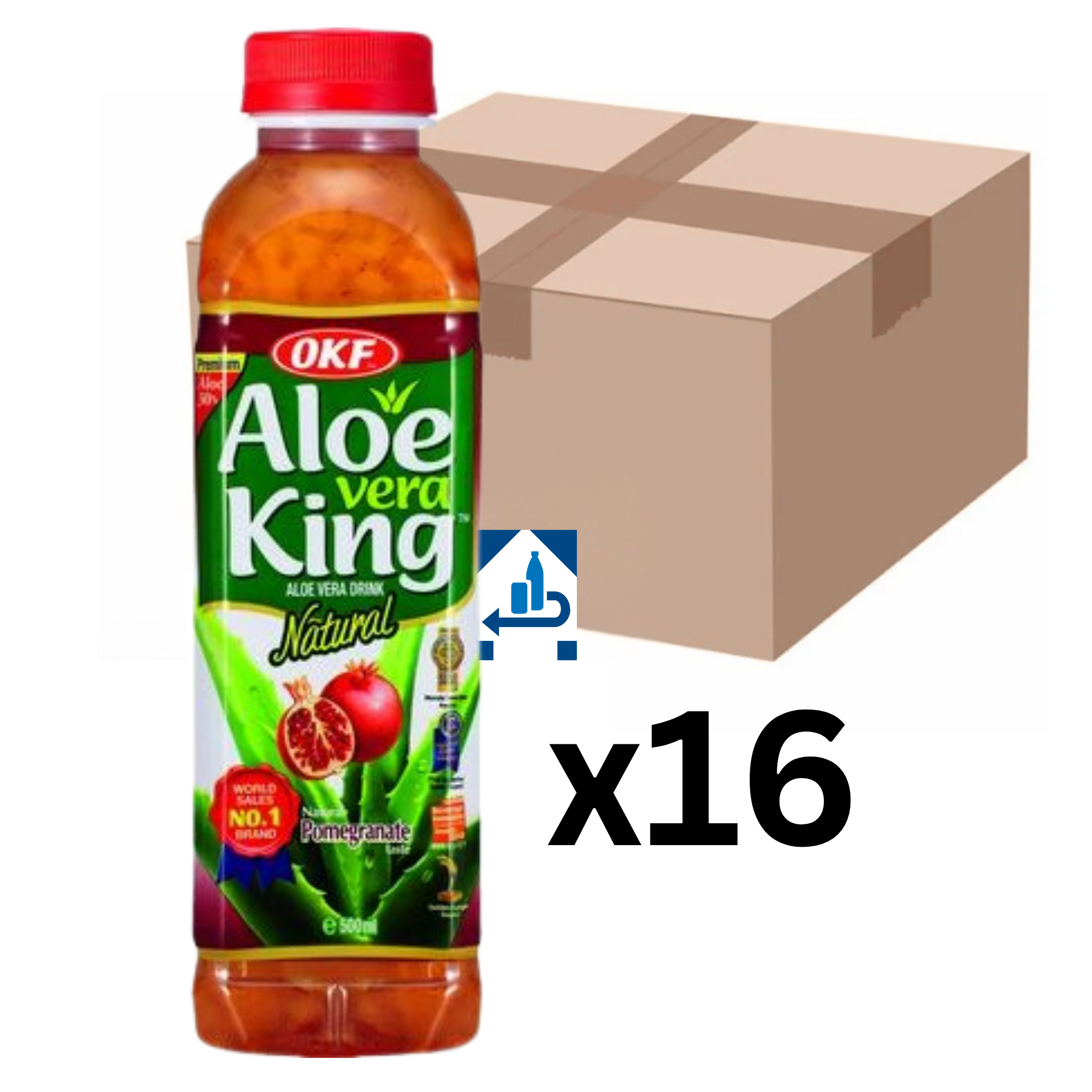 OKF Aloe Vera Getränk Granatapfel 500ml (16er-Pack)