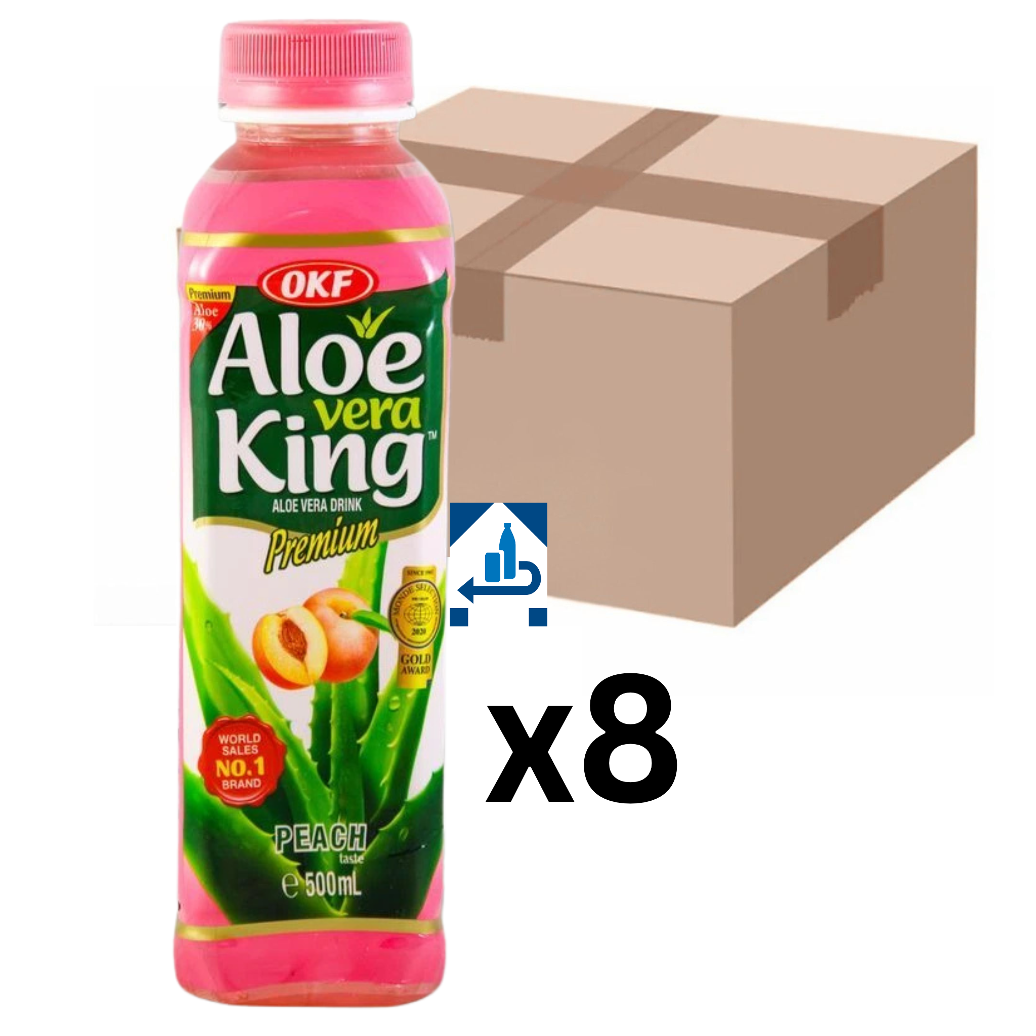 OKF Aloe Vera Getränk Pfirsich 500ml (8er-Pack)