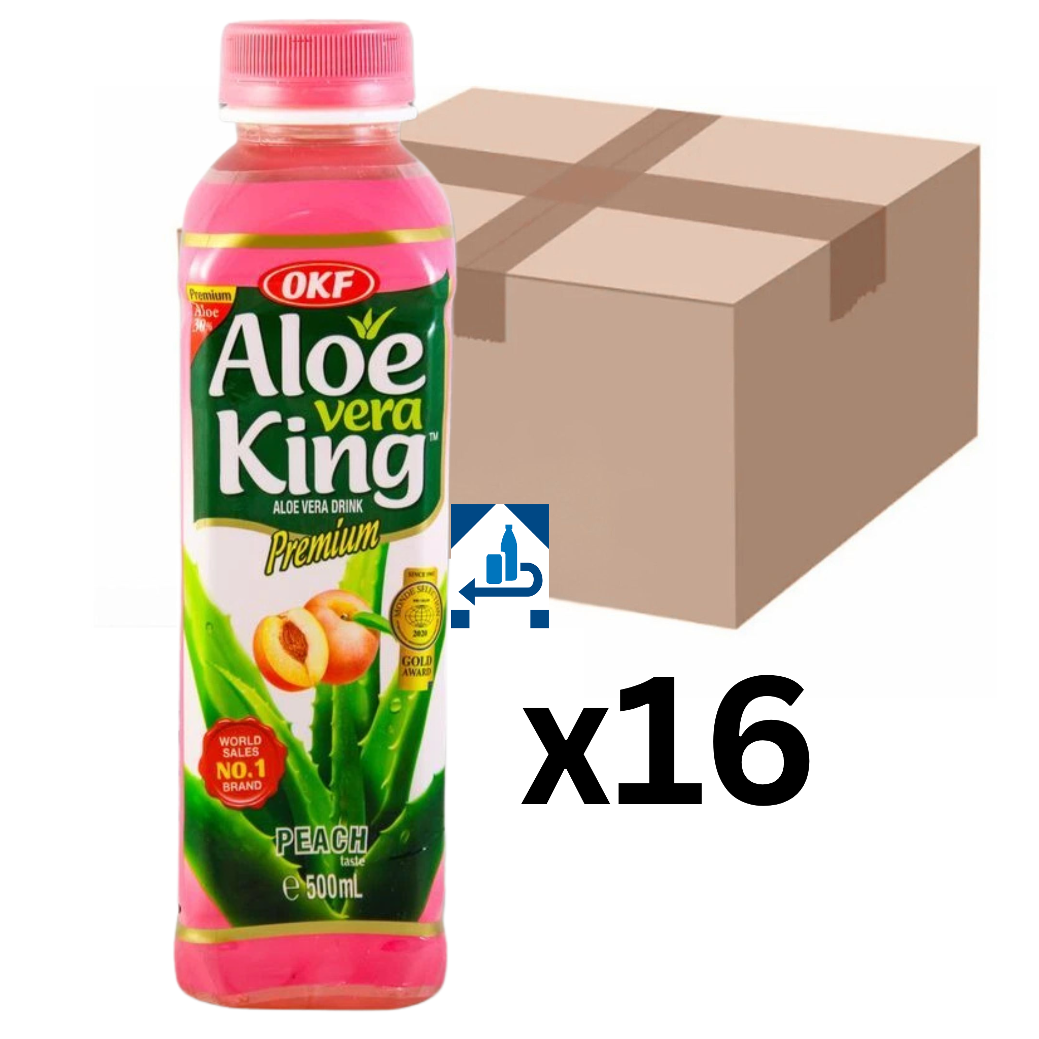 OKF Aloe Vera Getränk Pfirsich 500ml (16er-Pack)