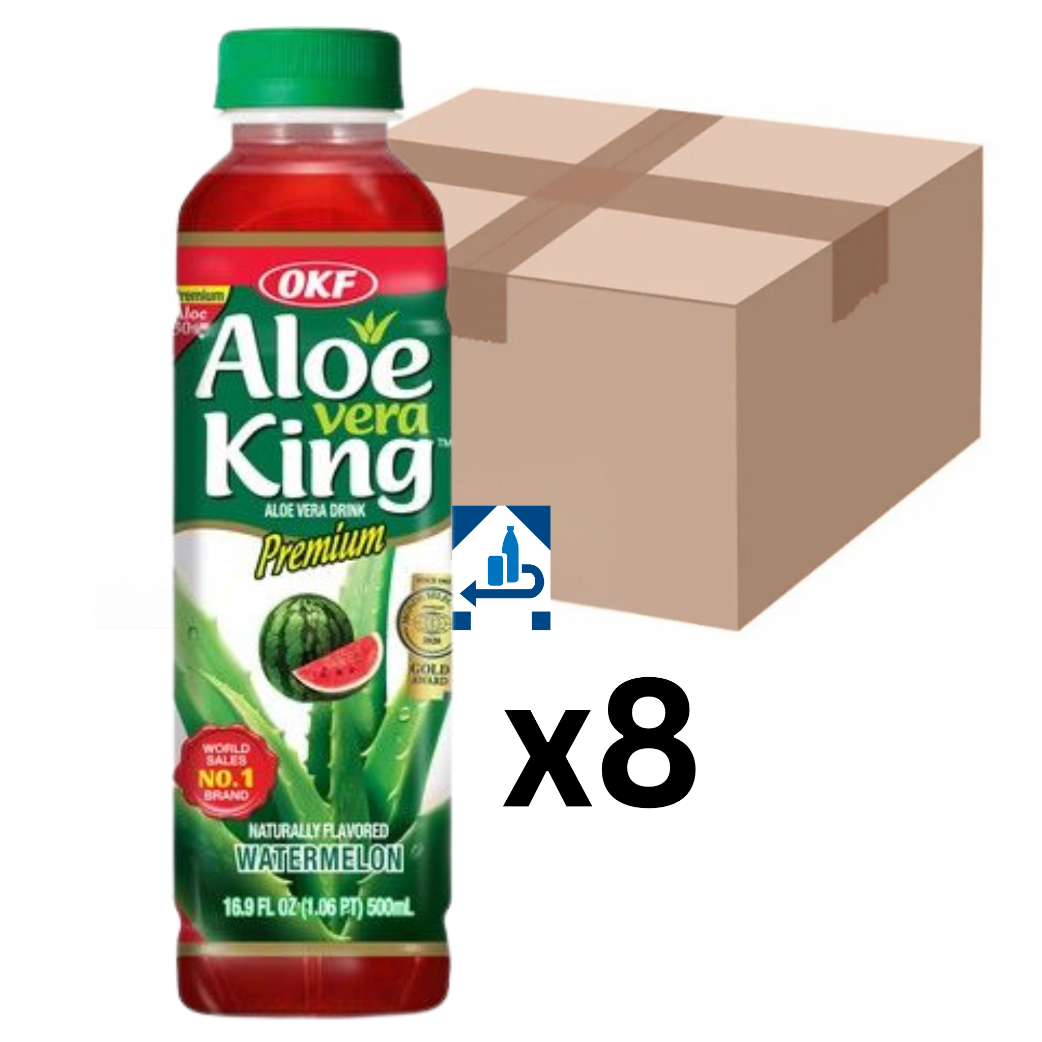 OKF Aloe Vera Getränk Wassermelone 500ml (8er-Pack)