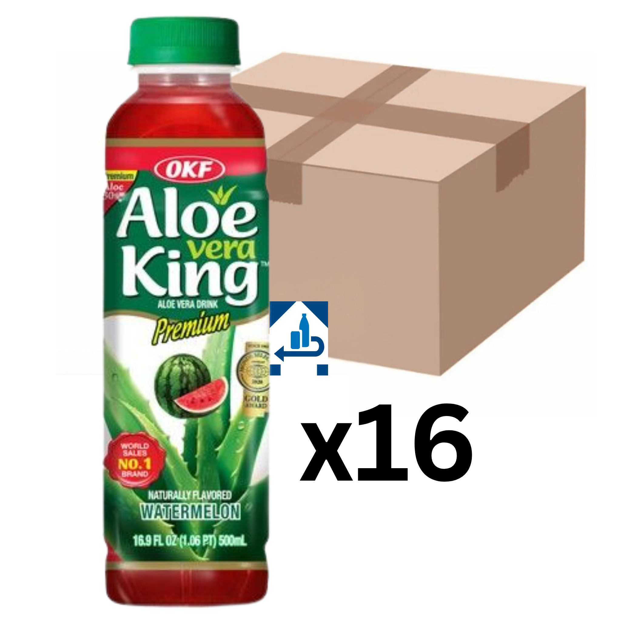 OKF Aloe Vera Getränk Wassermelone 500ml (16er-Pack)