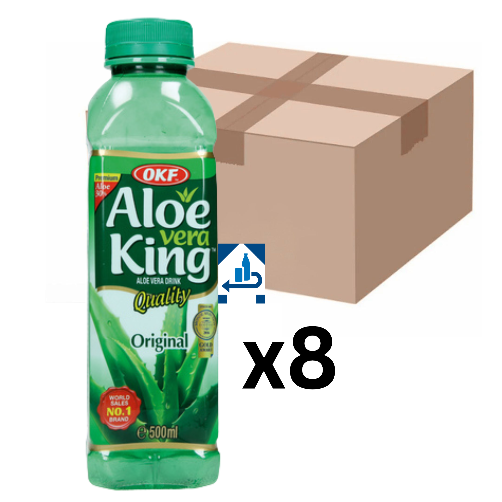 OKF Aloe Vera Getränk Original 500ml (8er-Pack)