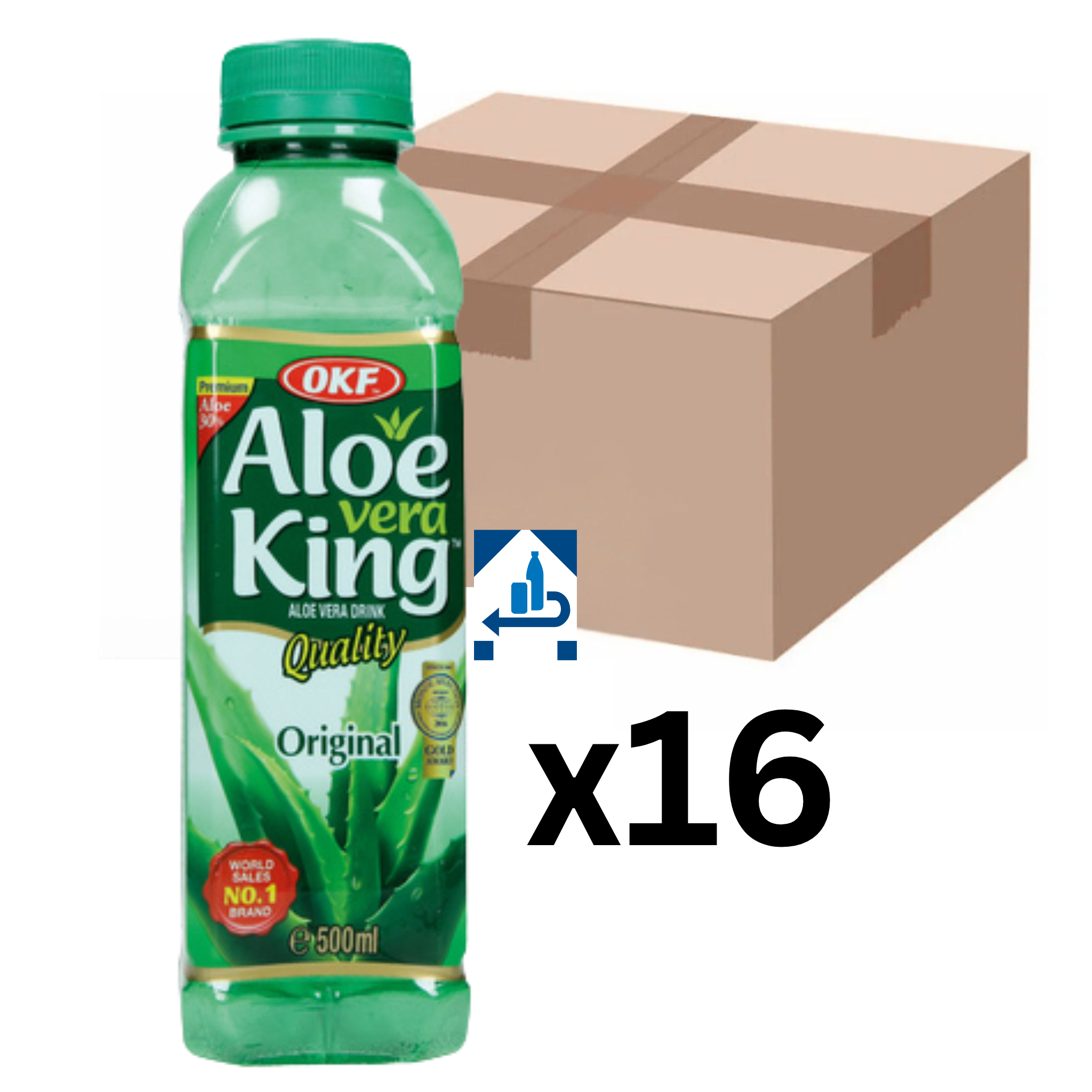 OKF Aloe Vera Getränk Original 500ml (16er-Pack)