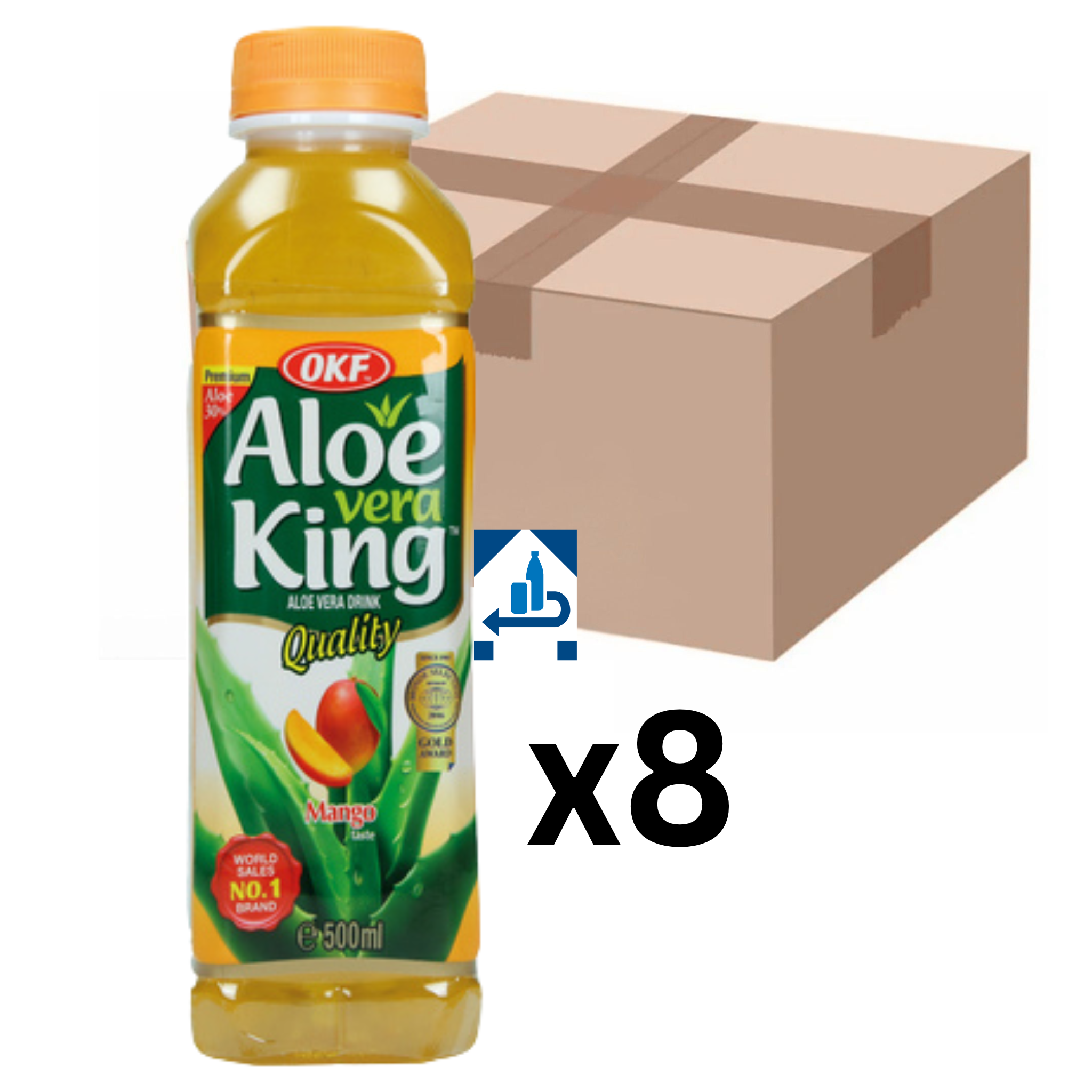 OKF Aloe Vera Getränk Mango 500ml (8er-Pack)