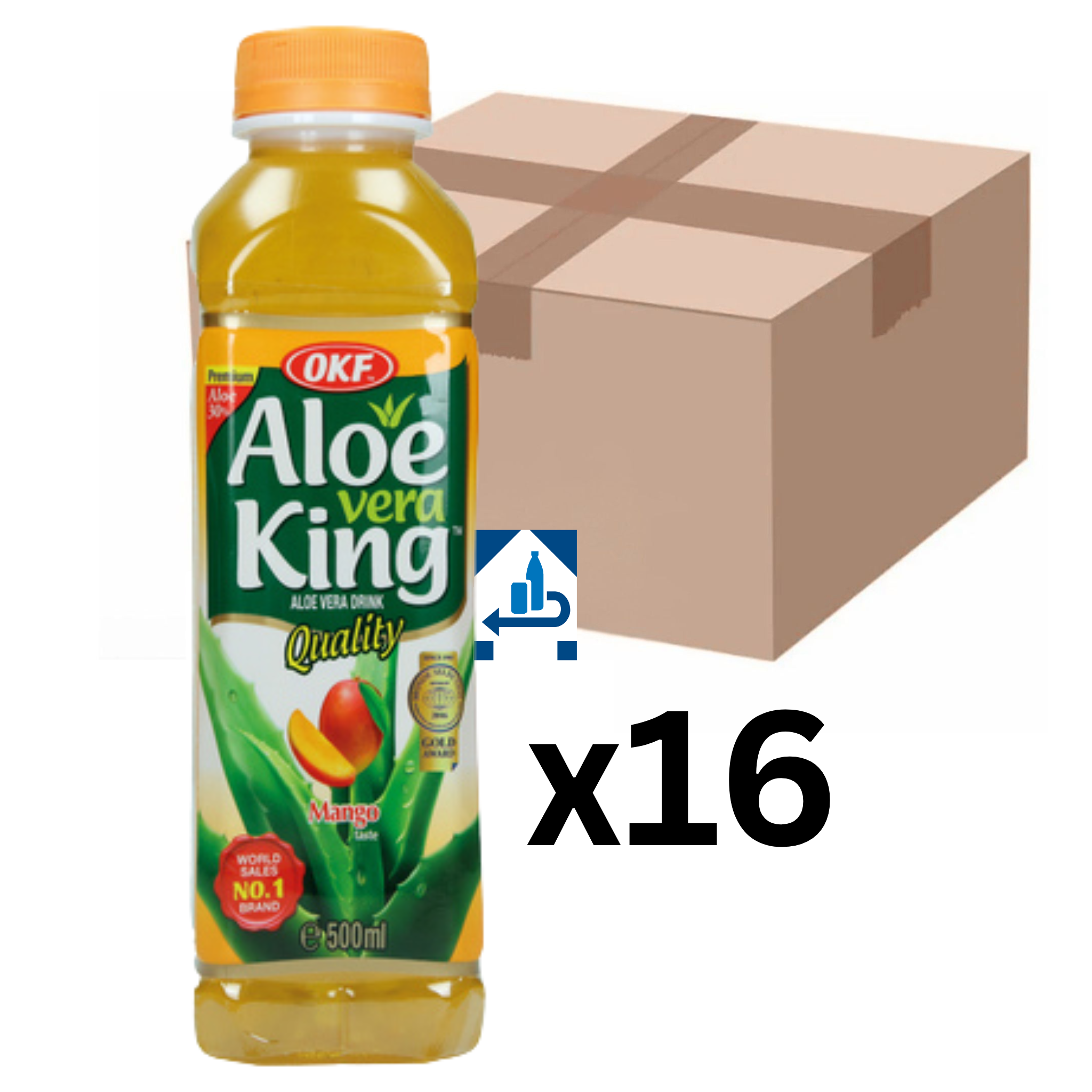 OKF Aloe Vera Getränk Mango 500ml (16er-Pack)