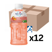 Mogu Mogu Pfirsich Getränk mit Nata de Coco 320ml (12er-Pack)