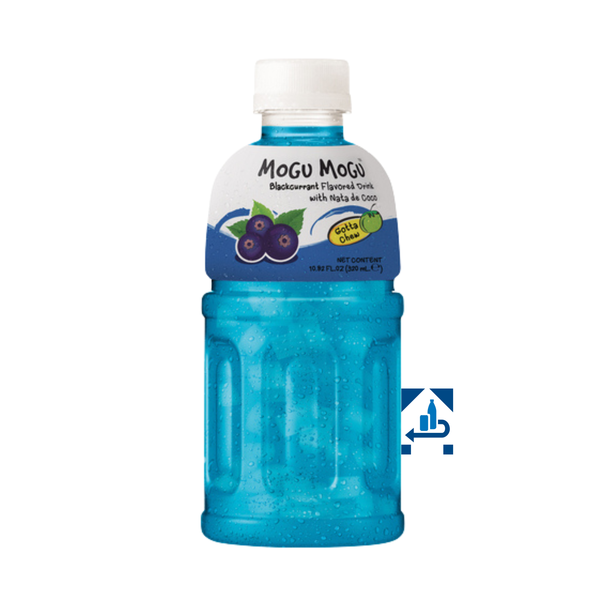 Mogu Mogu Johannisbeer Getränk mit Nata de Coco 320ml (12er-Pack)