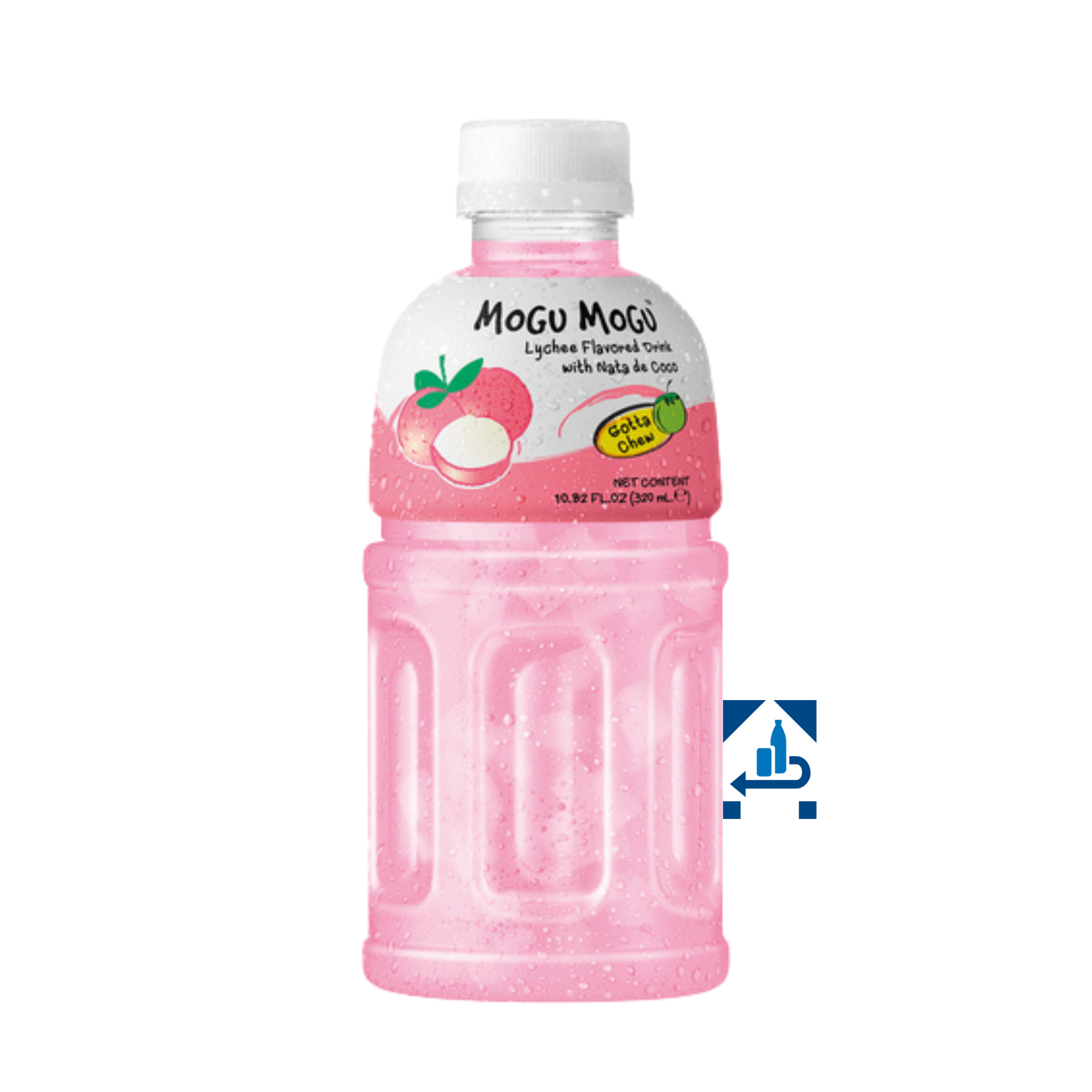 Mogu Mogu Litschi Getränk mit Nata de Coco 320ml (12er-Pack)